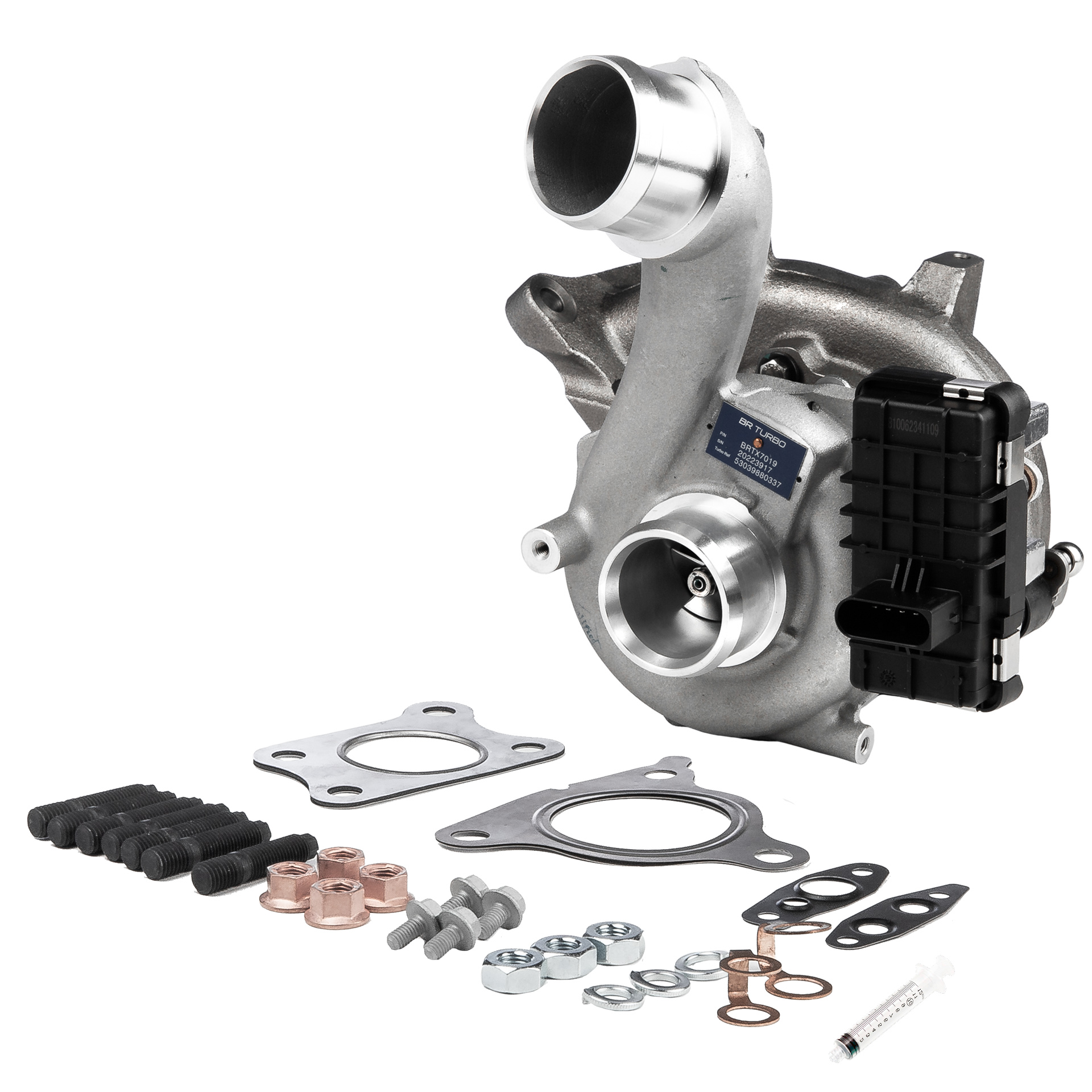 BR Turbo BRTX7019M: Turbocharger NEW BR TURBO TURBOCHARGER WITH MOUNTING KIT met montage-/bevestigingsmateriaal