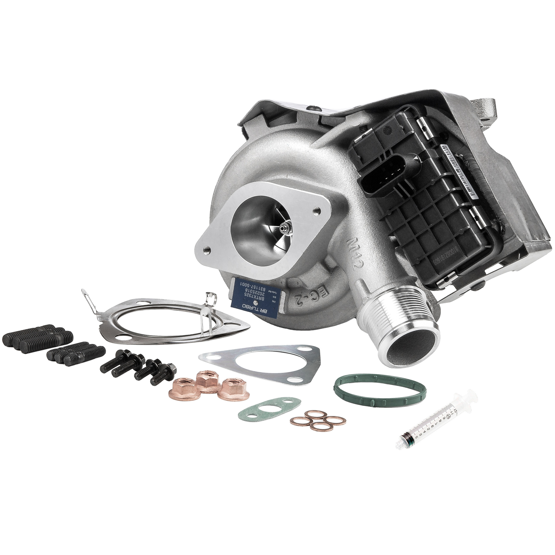 BR Turbo BRTX7325M: Turbodúchadlo NEW BR TURBO TURBOCHARGER WITH MOUNTING KIT s montážnym/upevňovacím materiálom