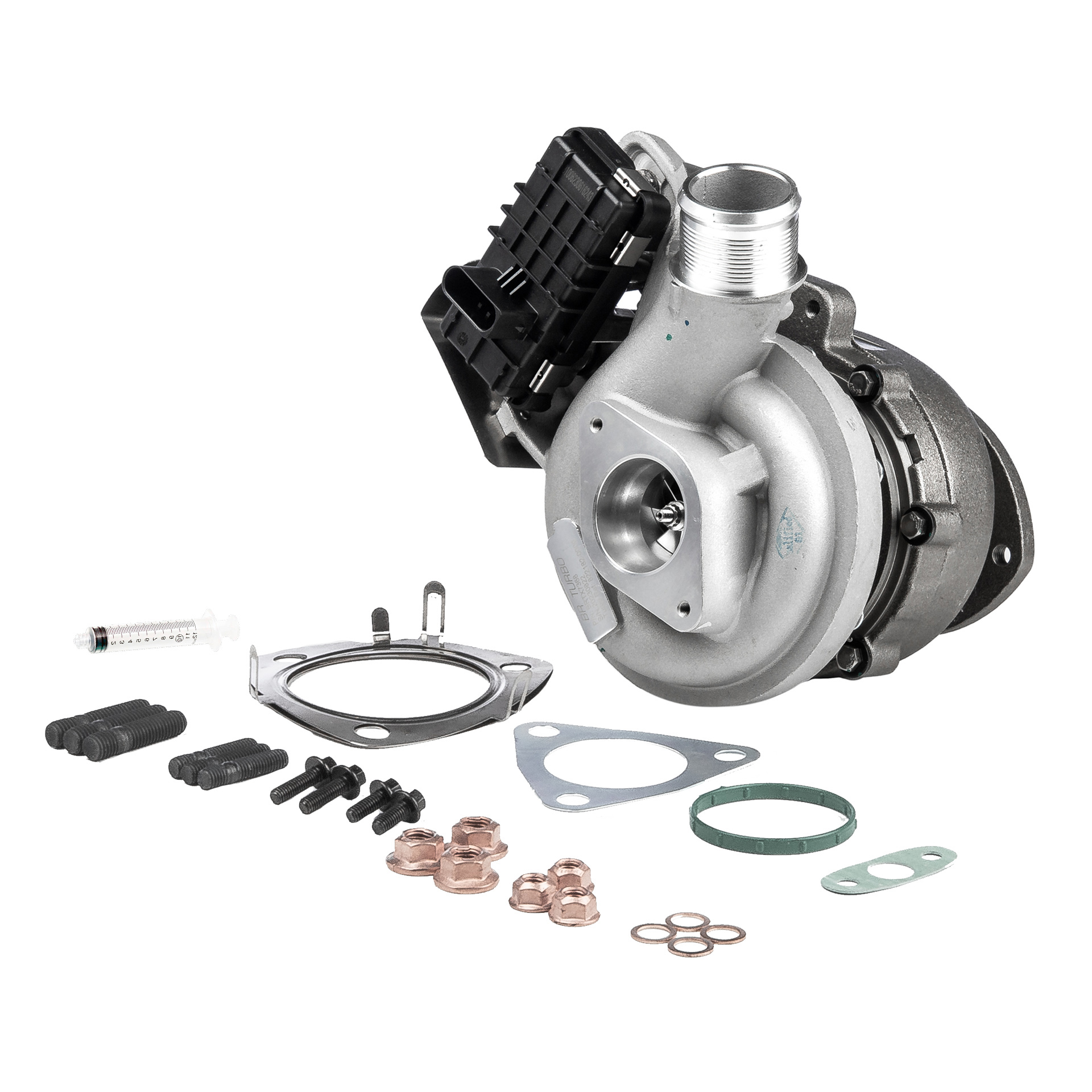 BR Turbo BRTX7368M: Turbocharger NEW BR TURBO TURBOCHARGER WITH MOUNTING KIT met montage-/bevestigingsmateriaal