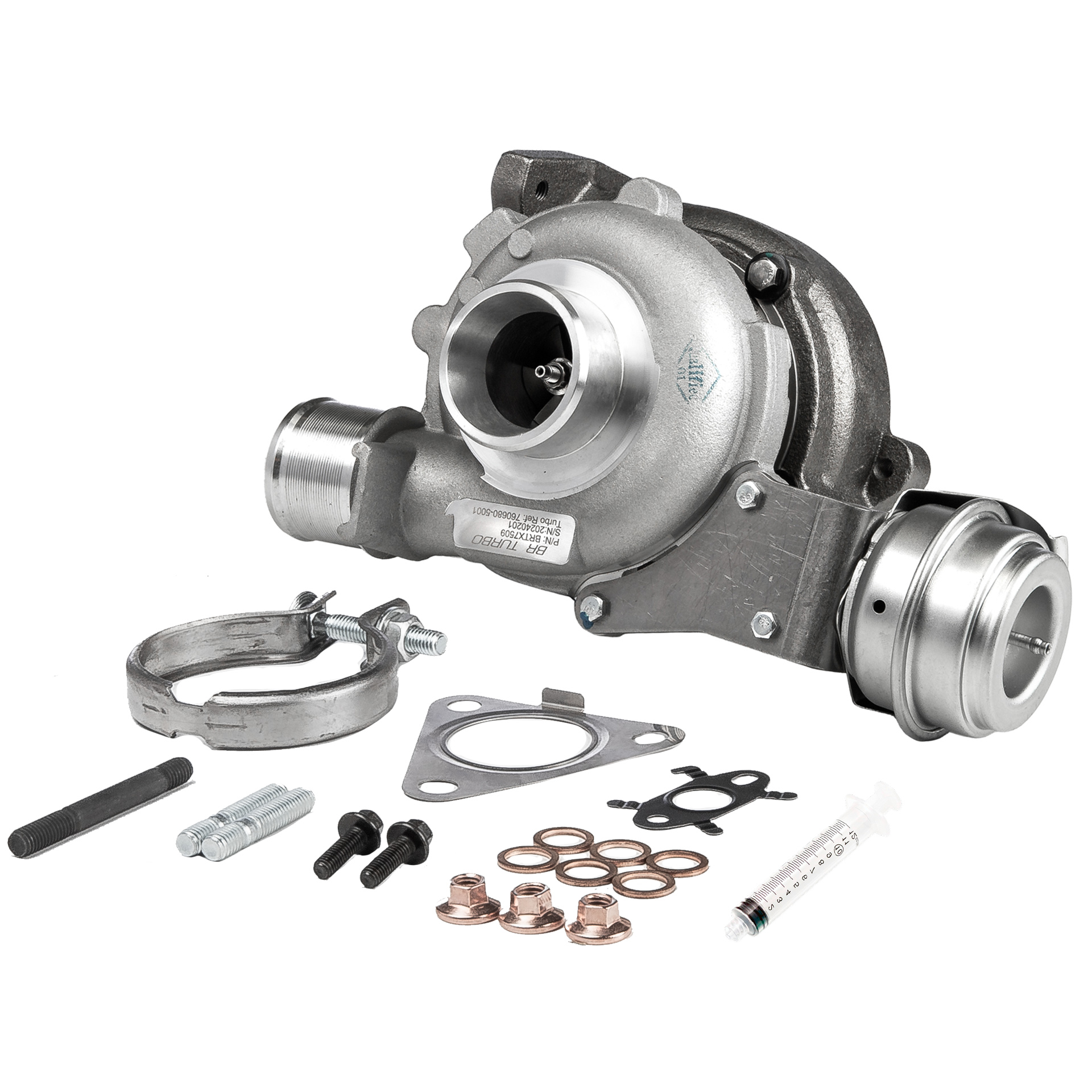 BR Turbo BRTX7509M: Turbolader NEW BR TURBO TURBOCHARGER WITH MOUNTING KIT mit Anbau-/Befestigungsmaterial