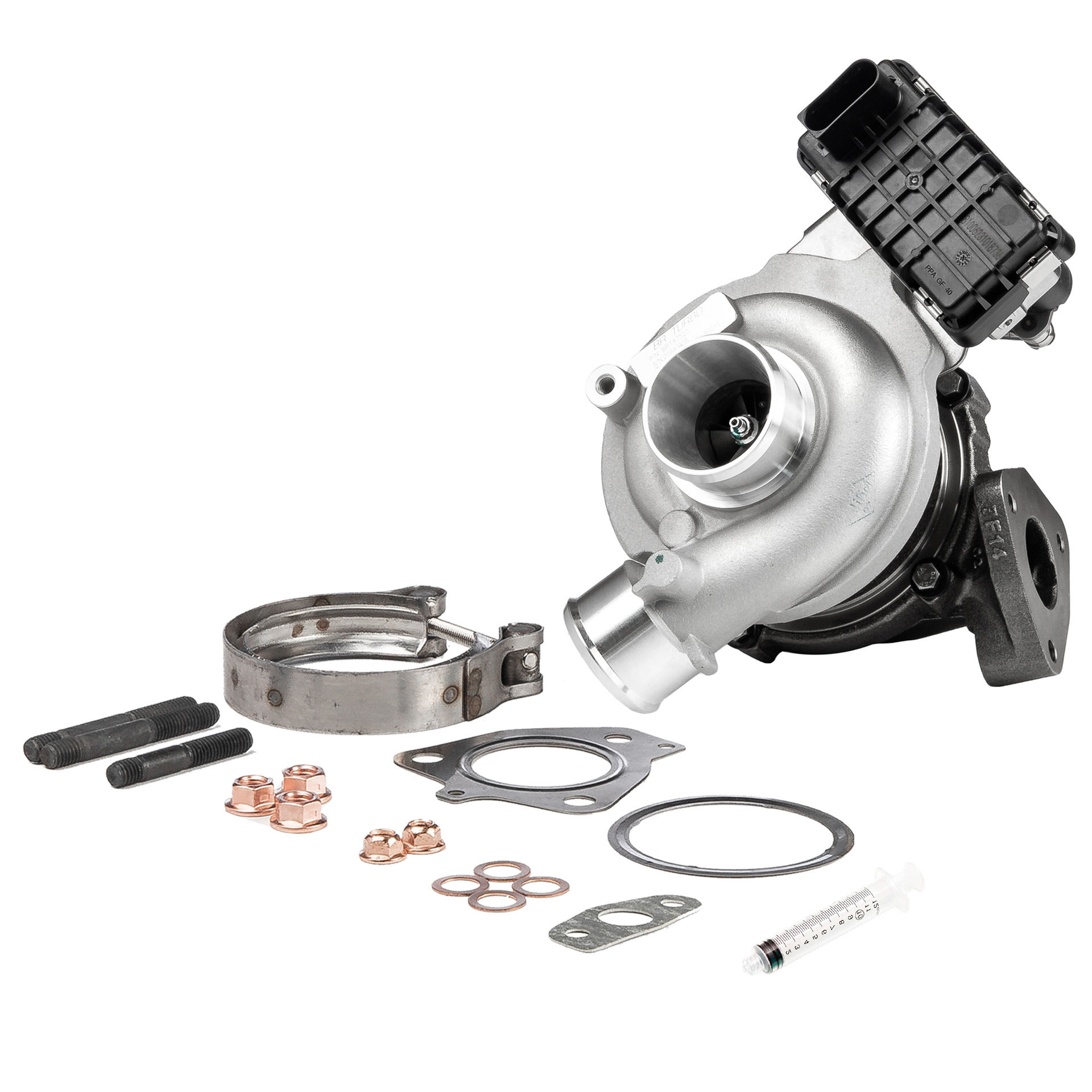 BR Turbo BRTX7520M: Turbolader NEW BR TURBO TURBOCHARGER WITH MOUNTING KIT mit Anbau-/Befestigungsmaterial