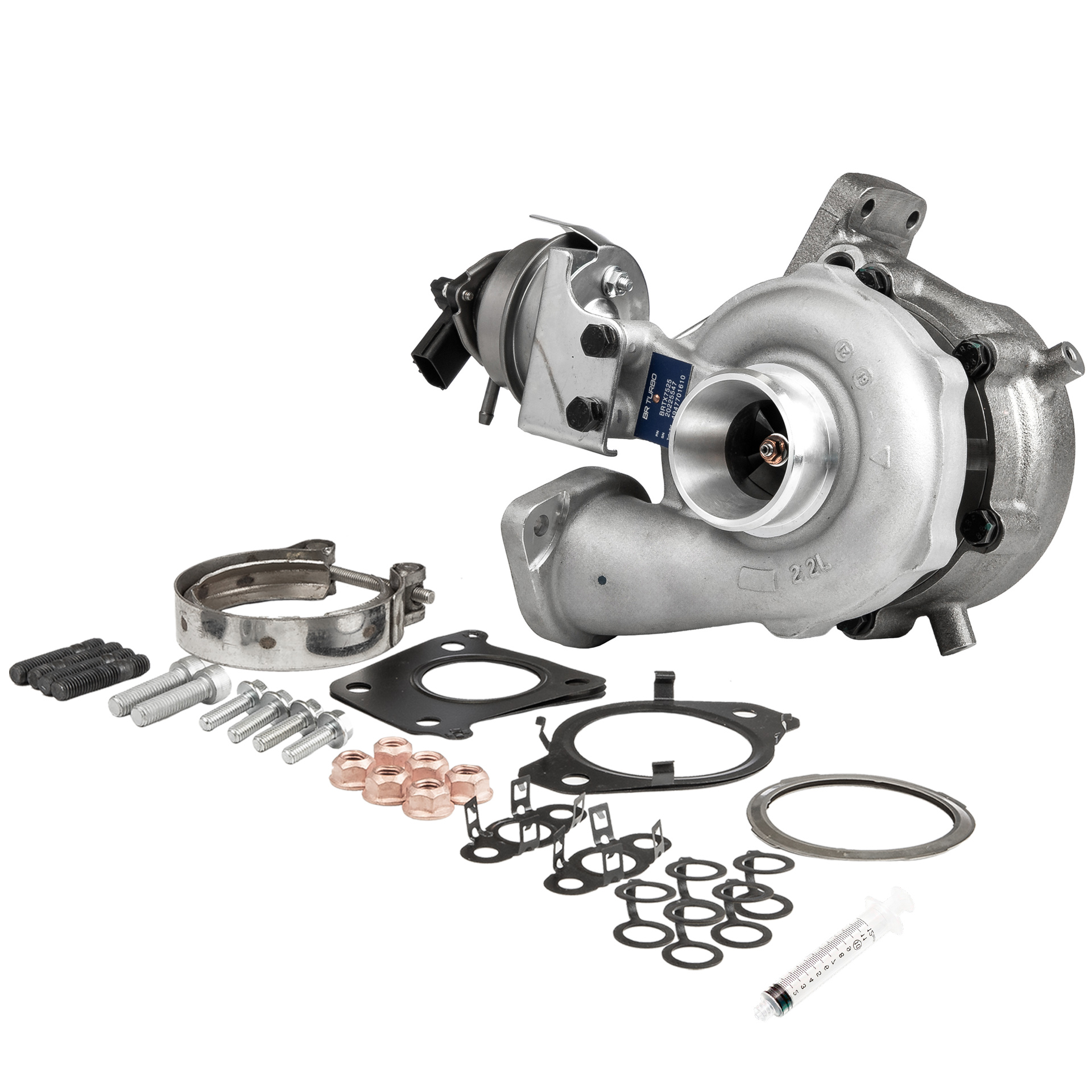 BR Turbo BRTX7525M: Turbolader NEW BR TURBO TURBOCHARGER WITH MOUNTING KIT mit Anbau-/Befestigungsmaterial