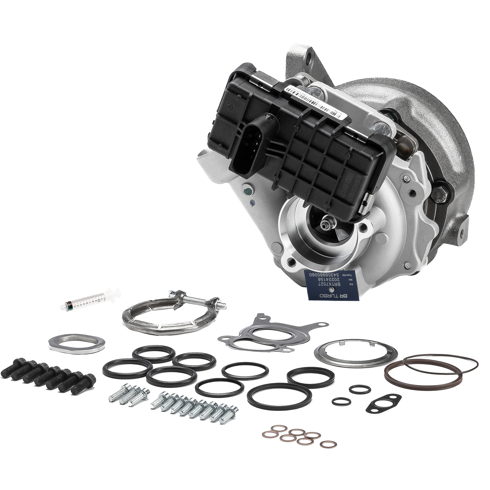 BR Turbo BRTX7527M: Turbolader NEW BR TURBO TURBOCHARGER WITH MOUNTING KIT mit Anbau-/Befestigungsmaterial
