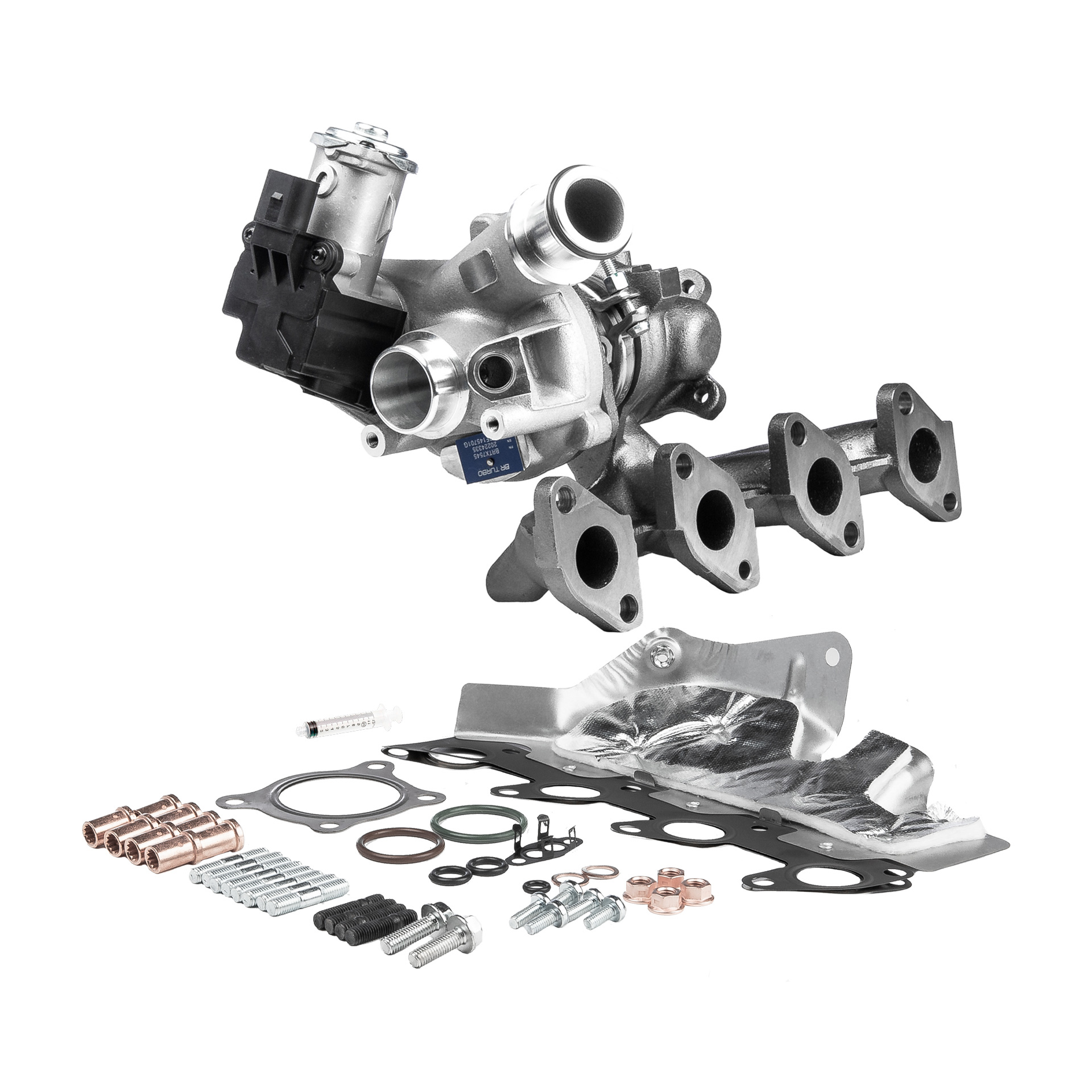 BR Turbo BRTX7545M: Turbolader NEW BR TURBO TURBOCHARGER WITH MOUNTING KIT mit Anbau-/Befestigungsmaterial