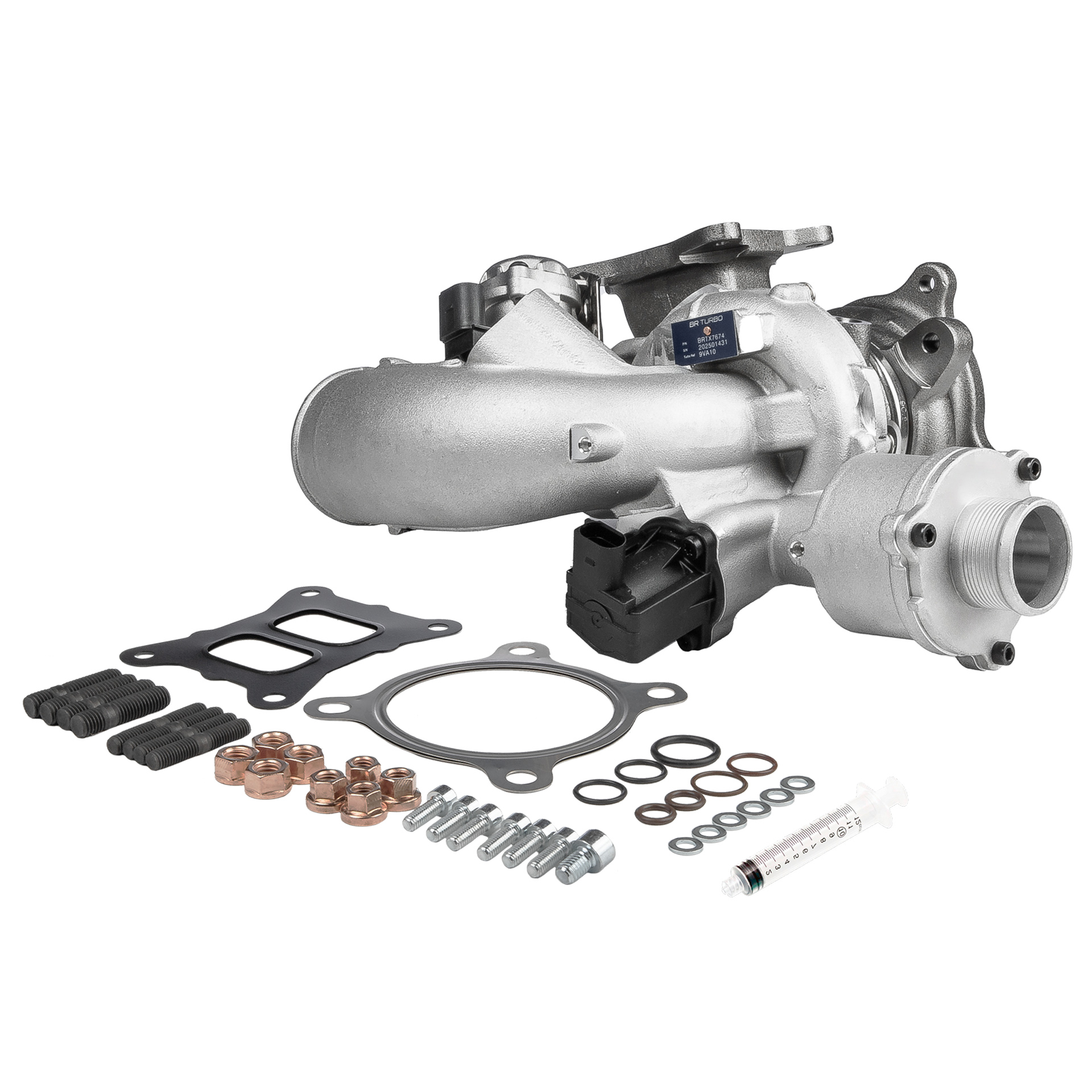 BR Turbo BRTX7674M: Turbolader NEW BR TURBO TURBOCHARGER WITH MOUNTING KIT mit Anbau-/Befestigungsmaterial