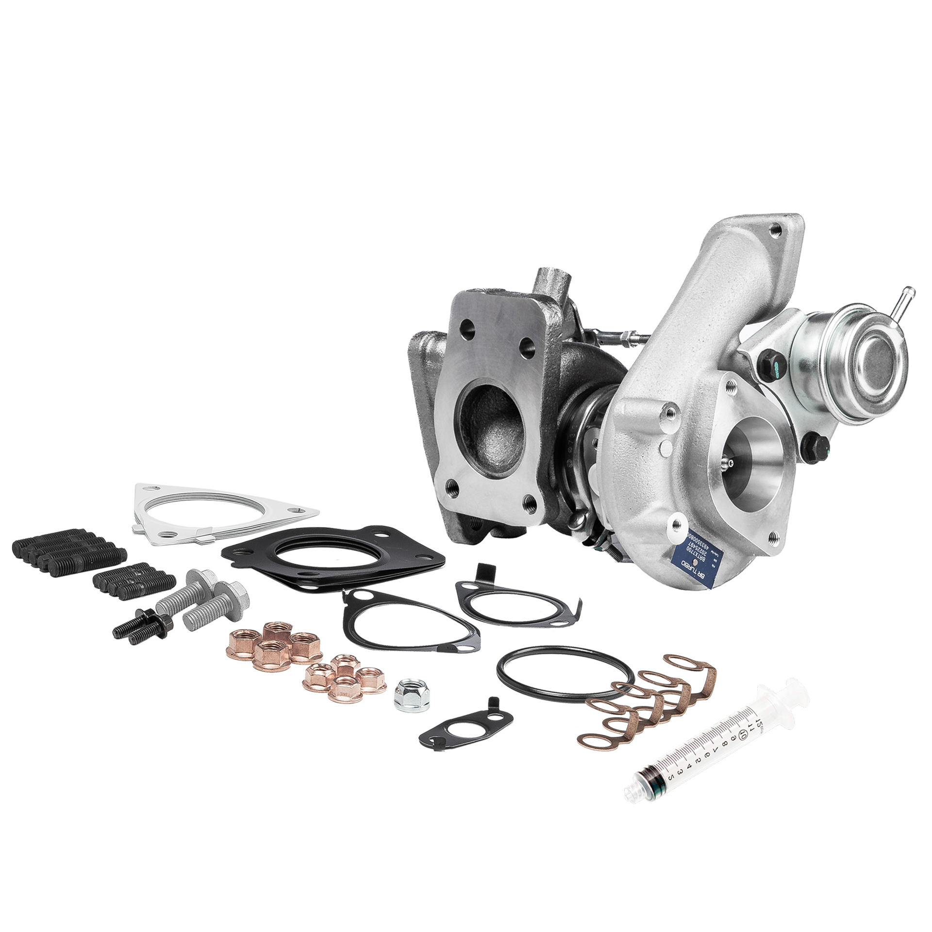 BR Turbo BRTX7700M: Turbolader NEW BR TURBO TURBOCHARGER WITH MOUNTING KIT mit Anbau-/Befestigungsmaterial