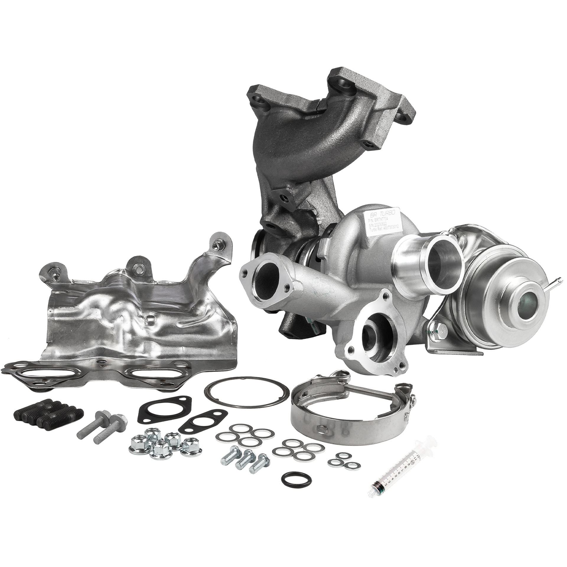 BR Turbo BRTX7704M: Turbolader NEW BR TURBO TURBOCHARGER WITH MOUNTING KIT mit Anbau-/Befestigungsmaterial