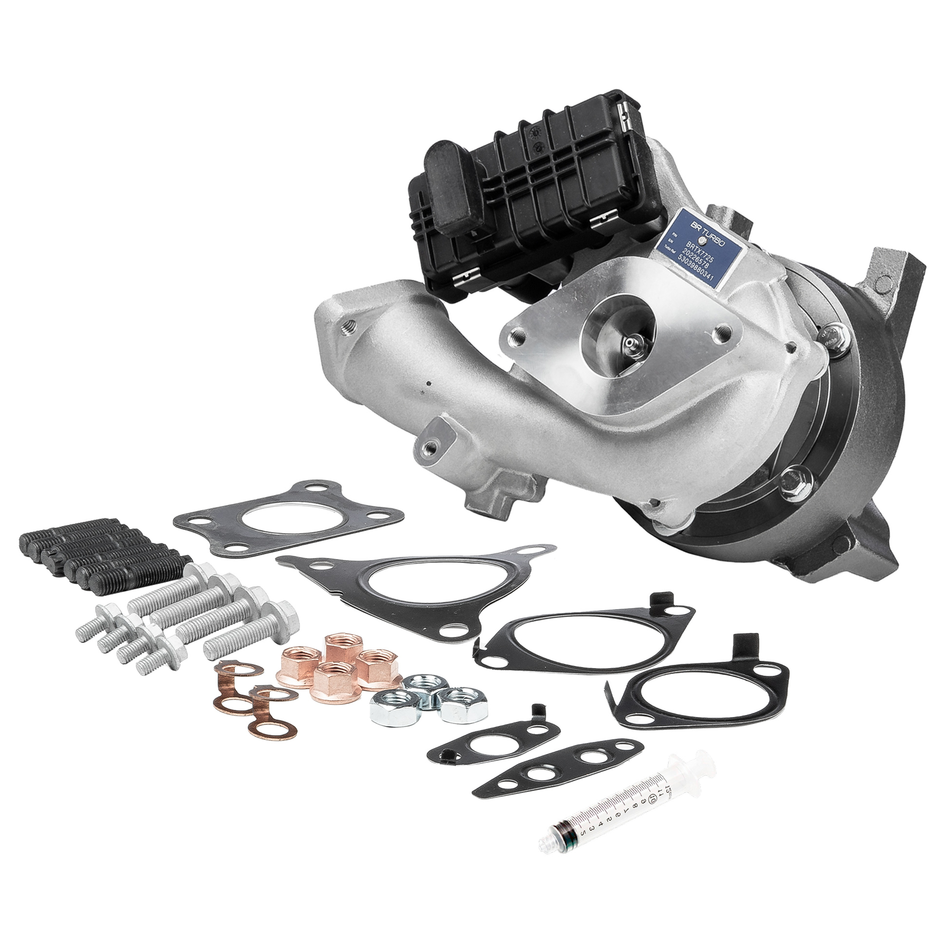 BR Turbo BRTX7725M: Turbolader NEW BR TURBO TURBOCHARGER WITH MOUNTING KIT mit Anbau-/Befestigungsmaterial