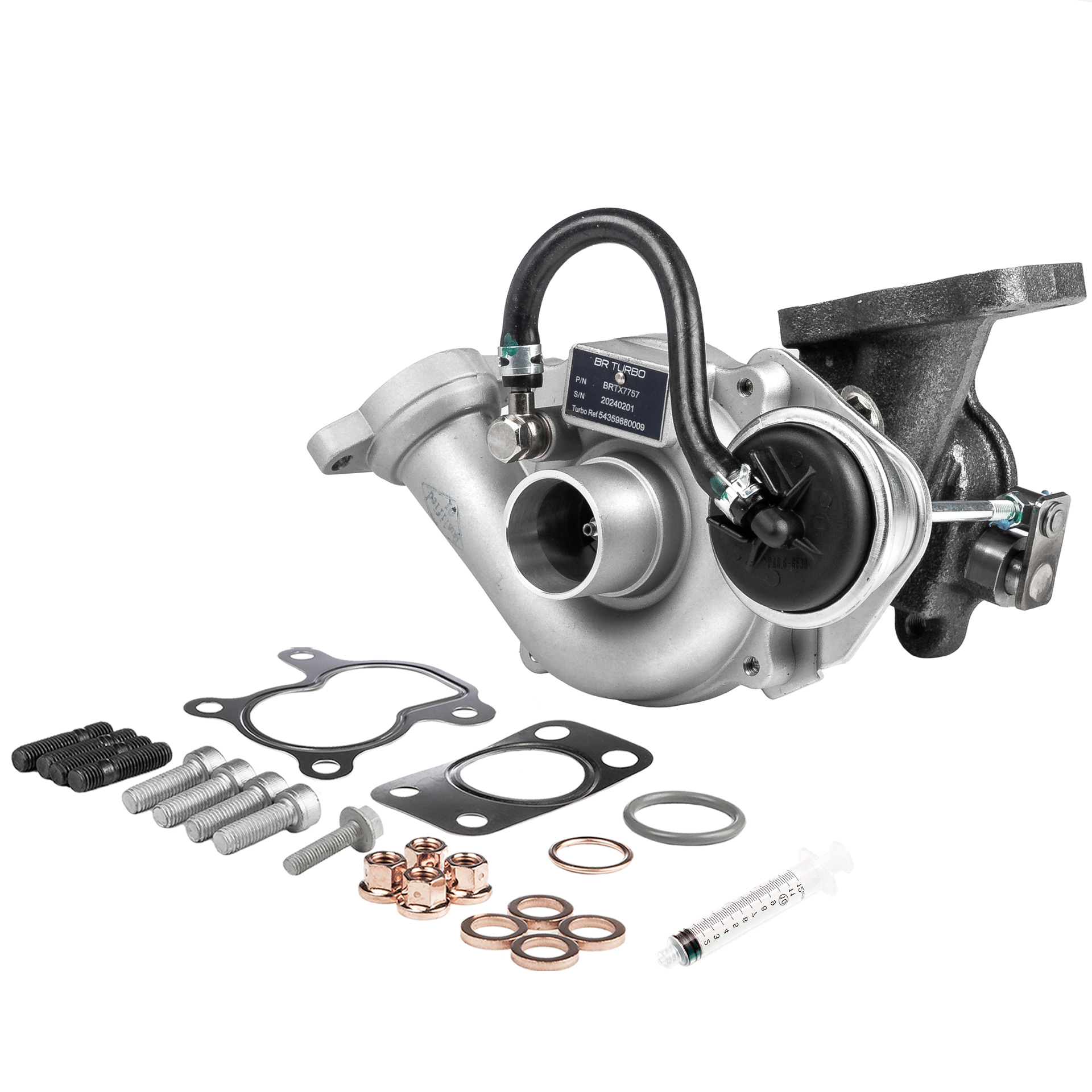 BR Turbo BRTX7757M: Turbolader NEW BR TURBO TURBOCHARGER WITH MOUNTING KIT mit Anbau-/Befestigungsmaterial