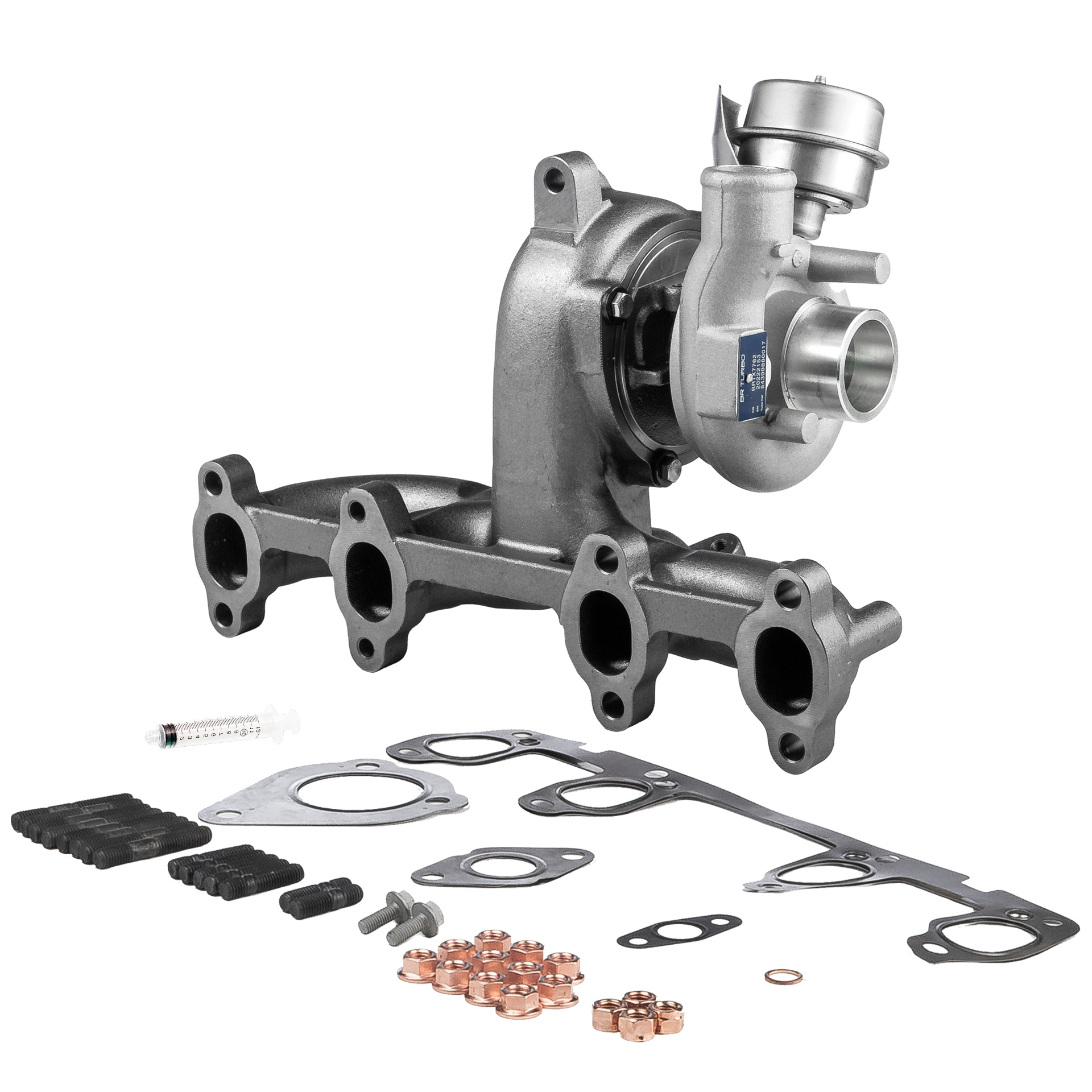 BR Turbo BRTX7762M: Turbosuflantă NEW BR TURBO TURBOCHARGER WITH MOUNTING KIT cu material de atașare/fixare