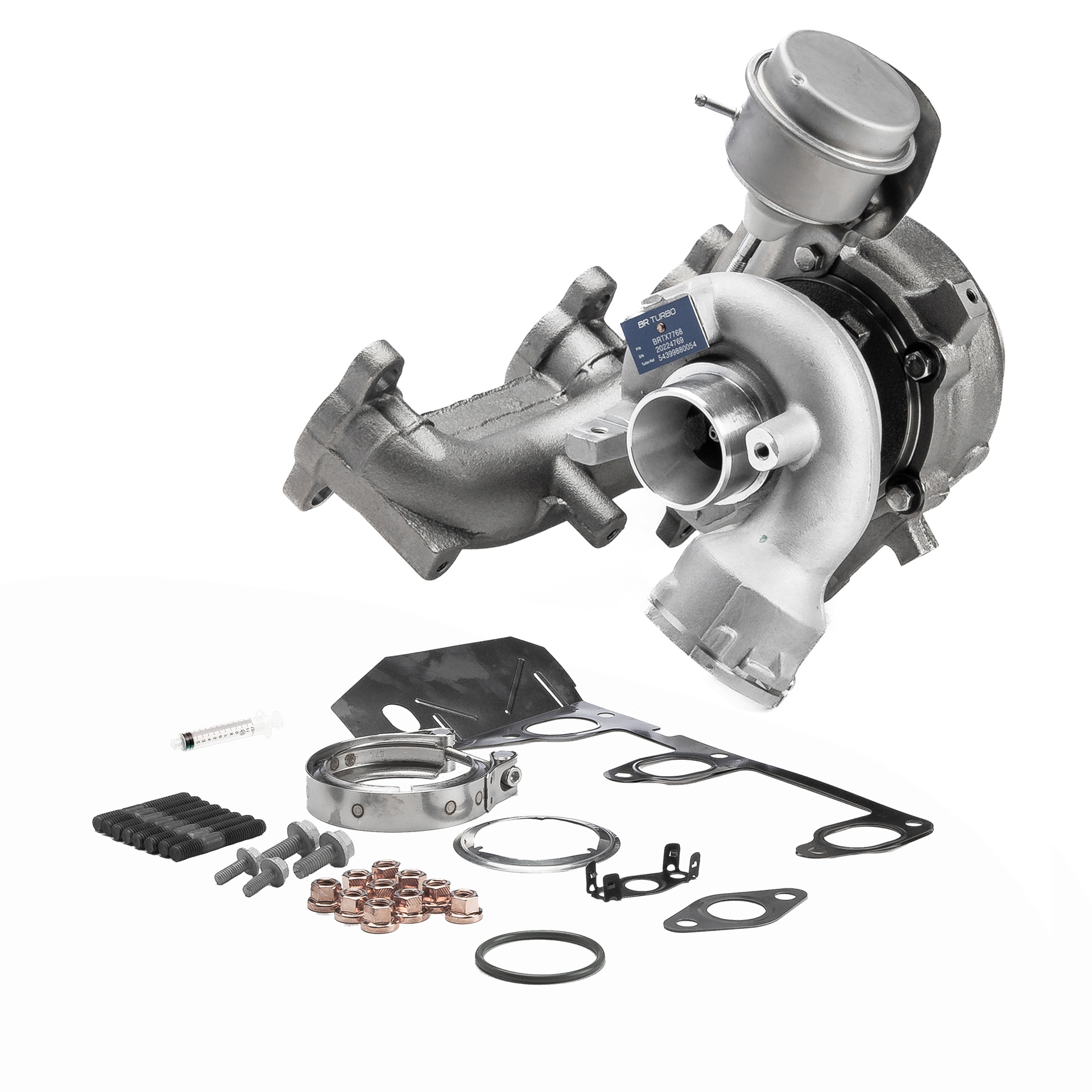 BR Turbo BRTX7768M: Turbolader NEW BR TURBO TURBOCHARGER WITH MOUNTING KIT mit Anbau-/Befestigungsmaterial