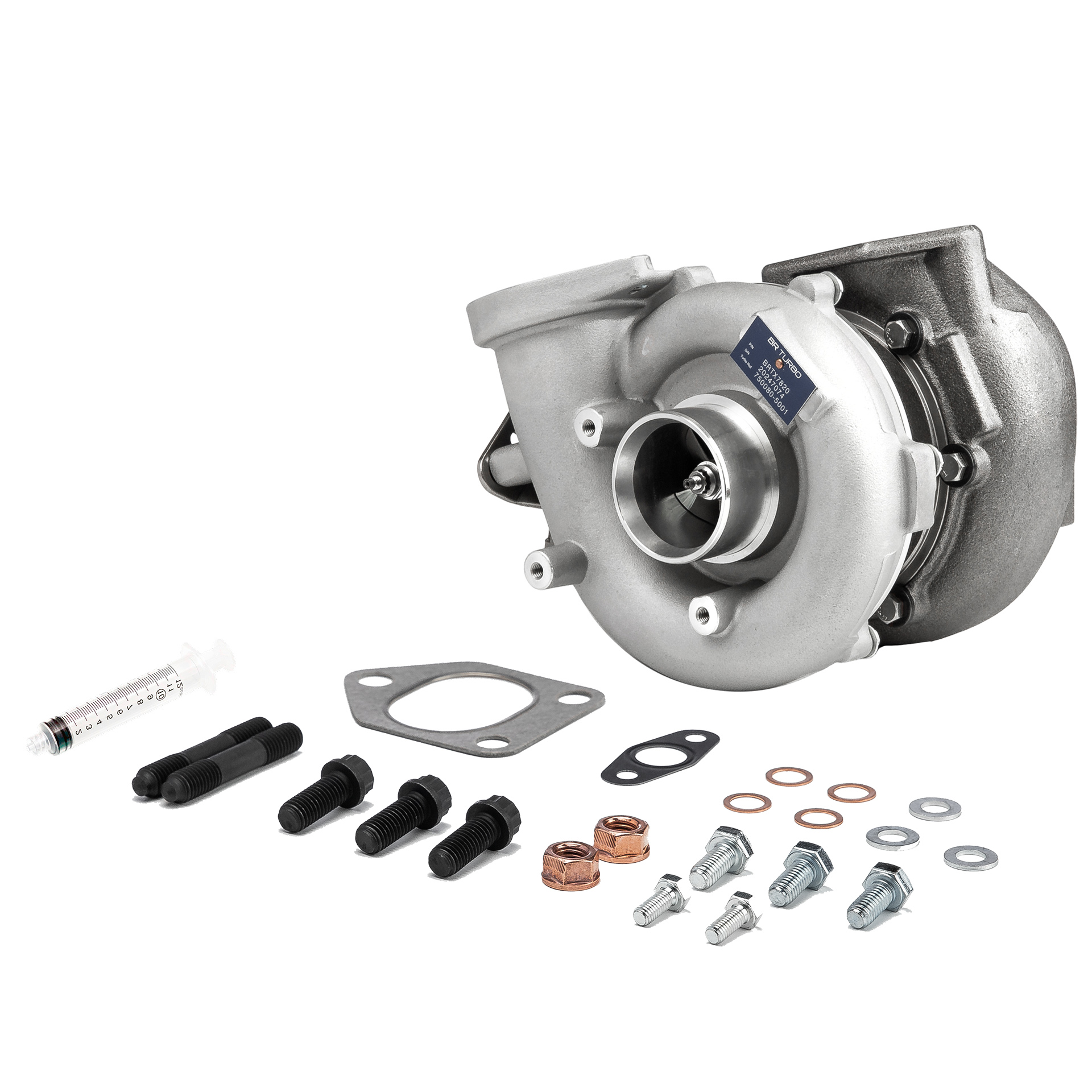 BR Turbo BRTX7820M: Turbó NEW BR TURBO TURBOCHARGER WITH MOUNTING KIT rászerelő/rögzítő anyaggal