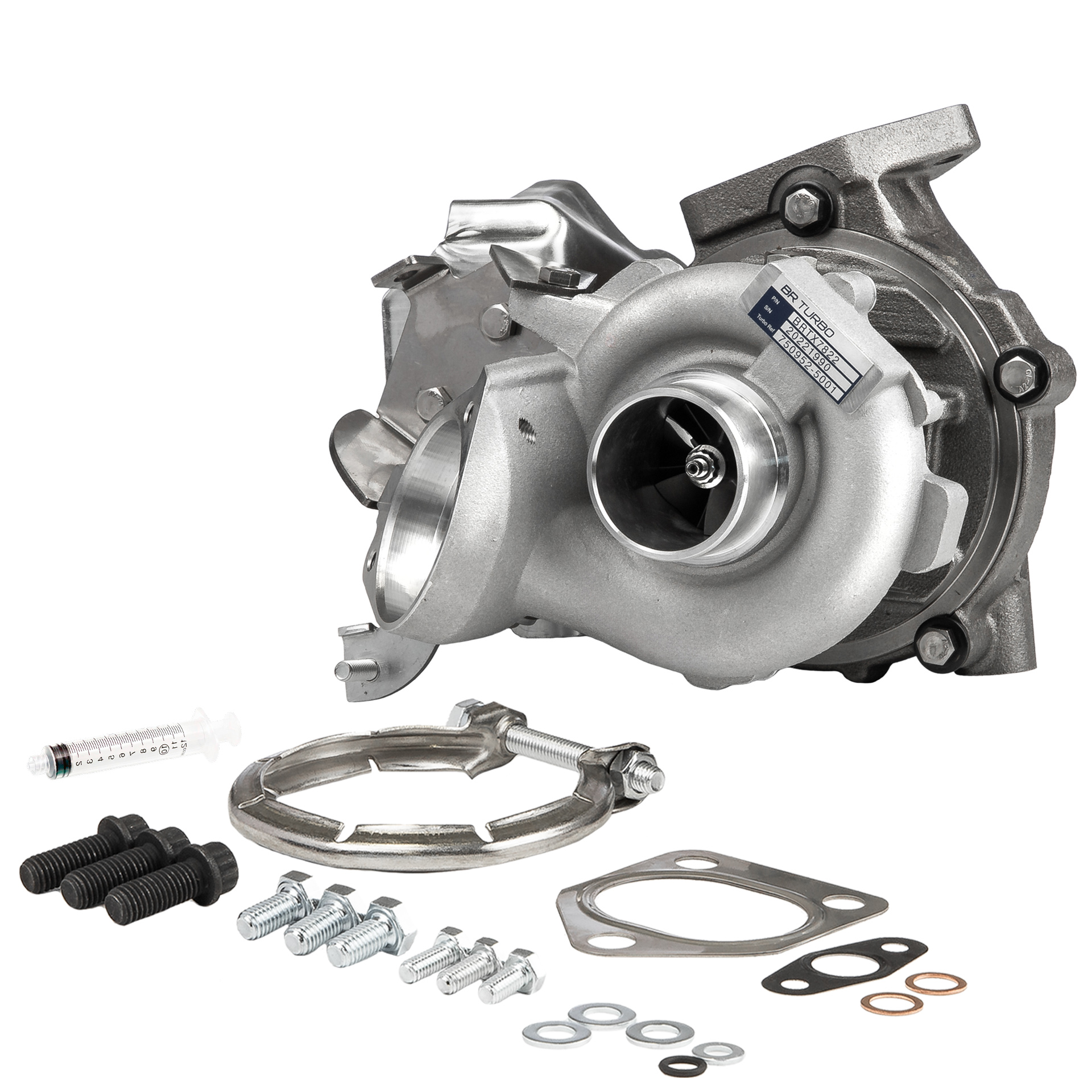 BR Turbo BRTX7822M: Turbolader NEW BR TURBO TURBOCHARGER WITH MOUNTING KIT mit Anbau-/Befestigungsmaterial