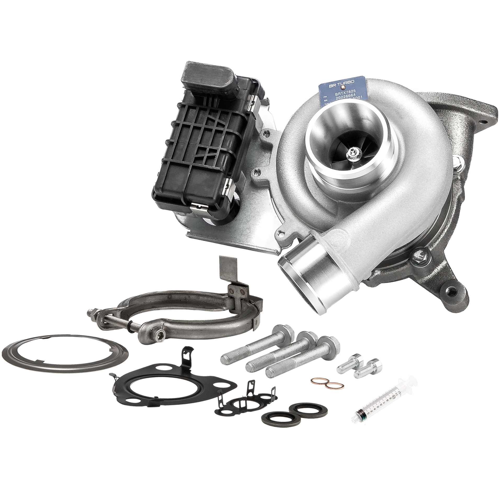 BR Turbo BRTX7825M: Turbolader NEW BR TURBO TURBOCHARGER WITH MOUNTING KIT mit Anbau-/Befestigungsmaterial