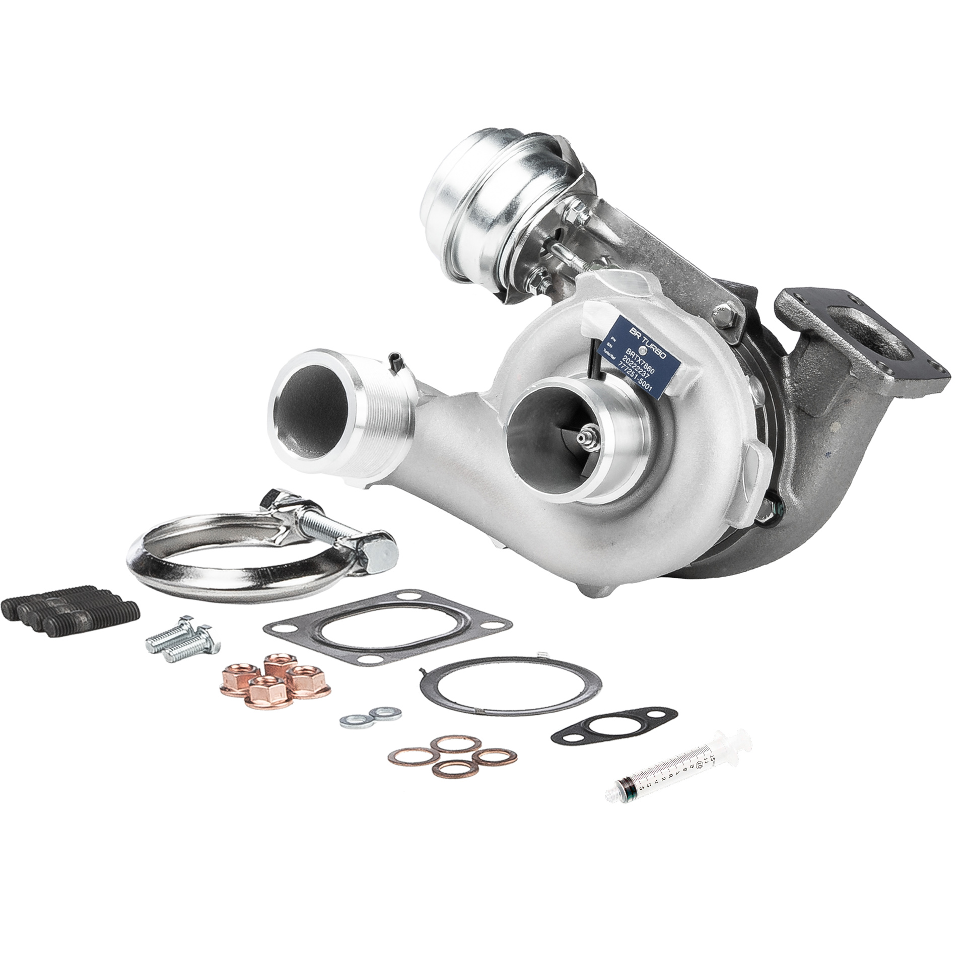 BR Turbo BRTX7860M: Turbolader NEW BR TURBO TURBOCHARGER WITH MOUNTING KIT mit Anbau-/Befestigungsmaterial