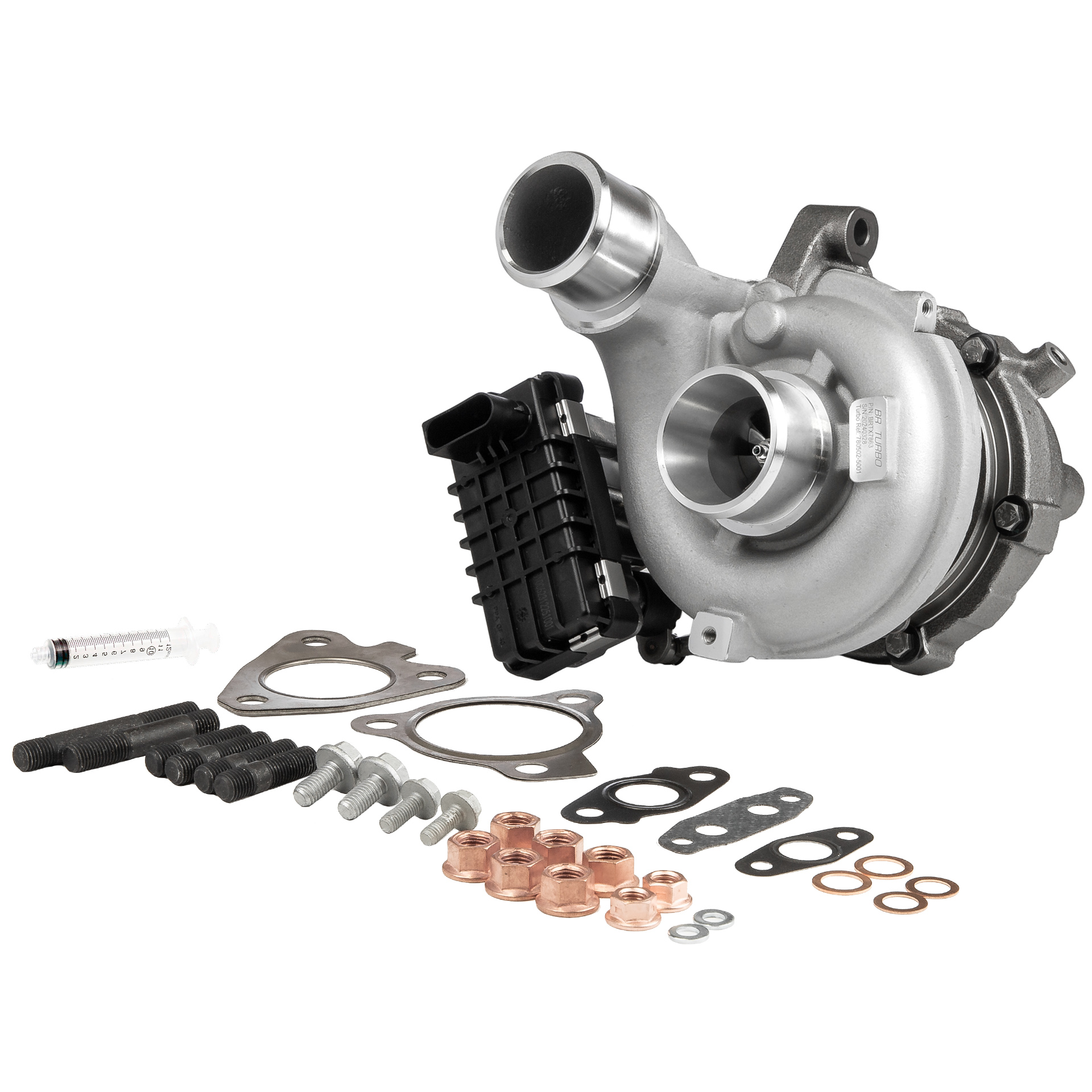 BR Turbo BRTX7863M: Turbolader NEW BR TURBO TURBOCHARGER WITH MOUNTING KIT mit Anbau-/Befestigungsmaterial