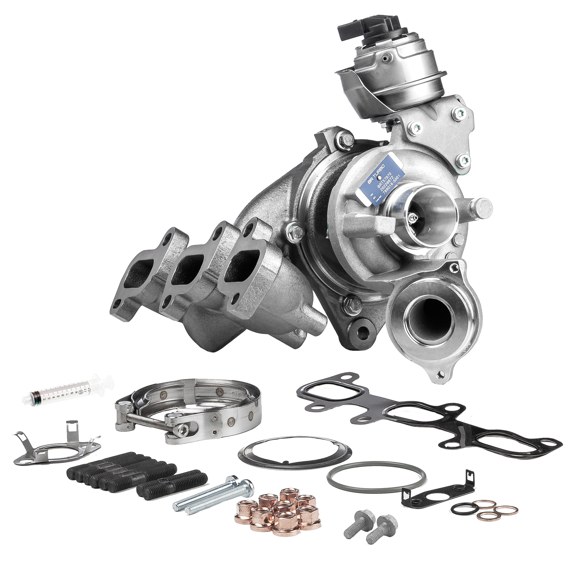 BR Turbo BRTX7870M: Turbolader NEW BR TURBO TURBOCHARGER WITH MOUNTING KIT mit Anbau-/Befestigungsmaterial