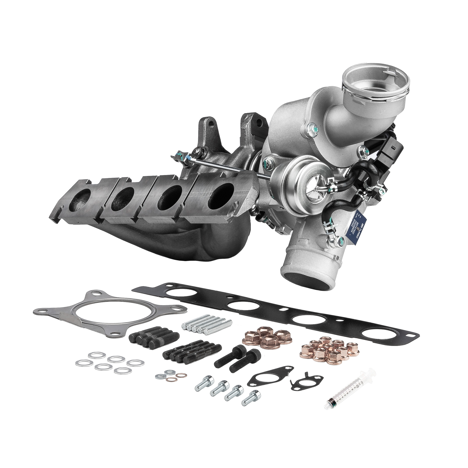 BR Turbo BRTX7902M: Turbocharger NEW BR TURBO TURBOCHARGER WITH MOUNTING KIT met montage-/bevestigingsmateriaal