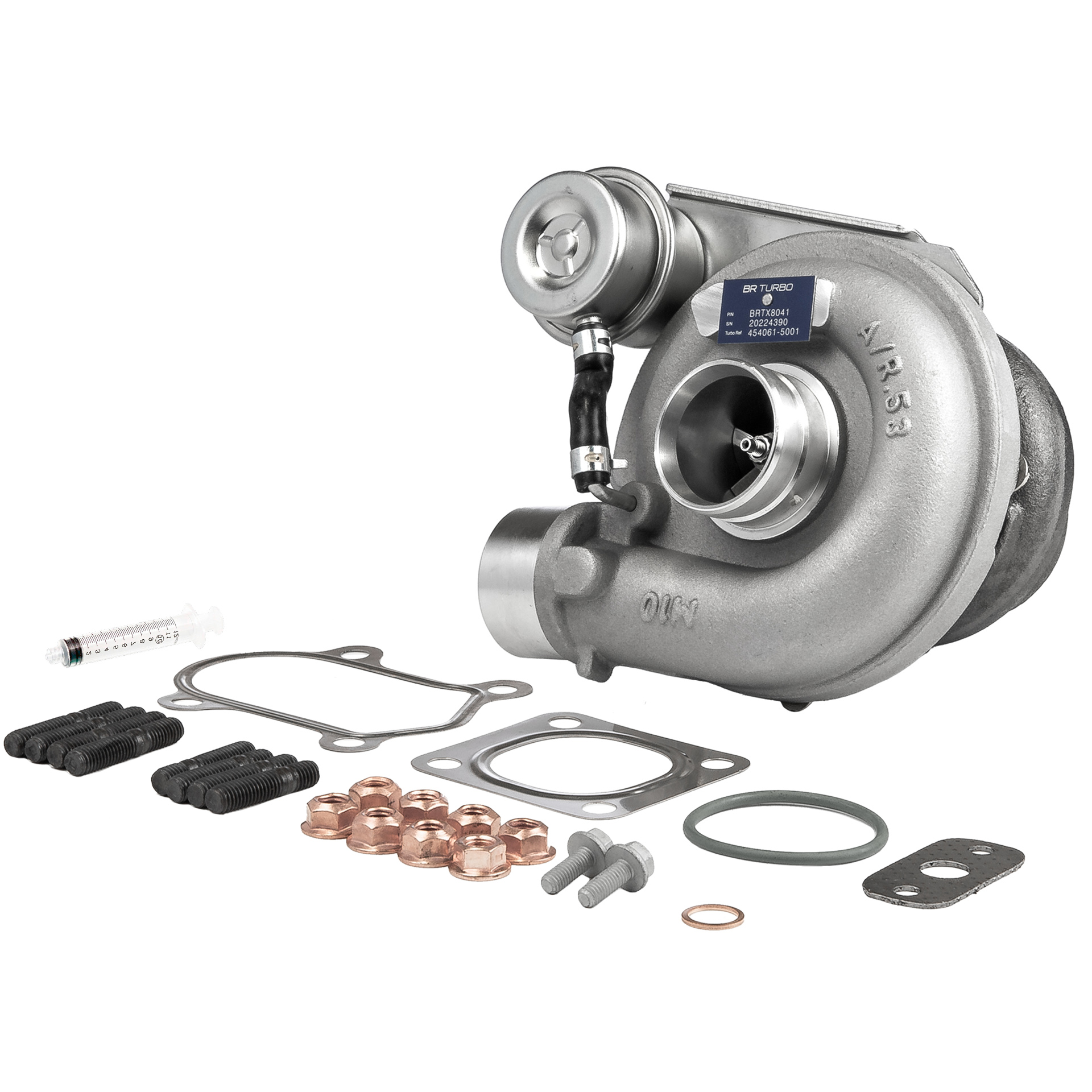 BR Turbo BRTX8041M: Turbolader NEW BR TURBO TURBOCHARGER WITH MOUNTING KIT mit Anbau-/Befestigungsmaterial