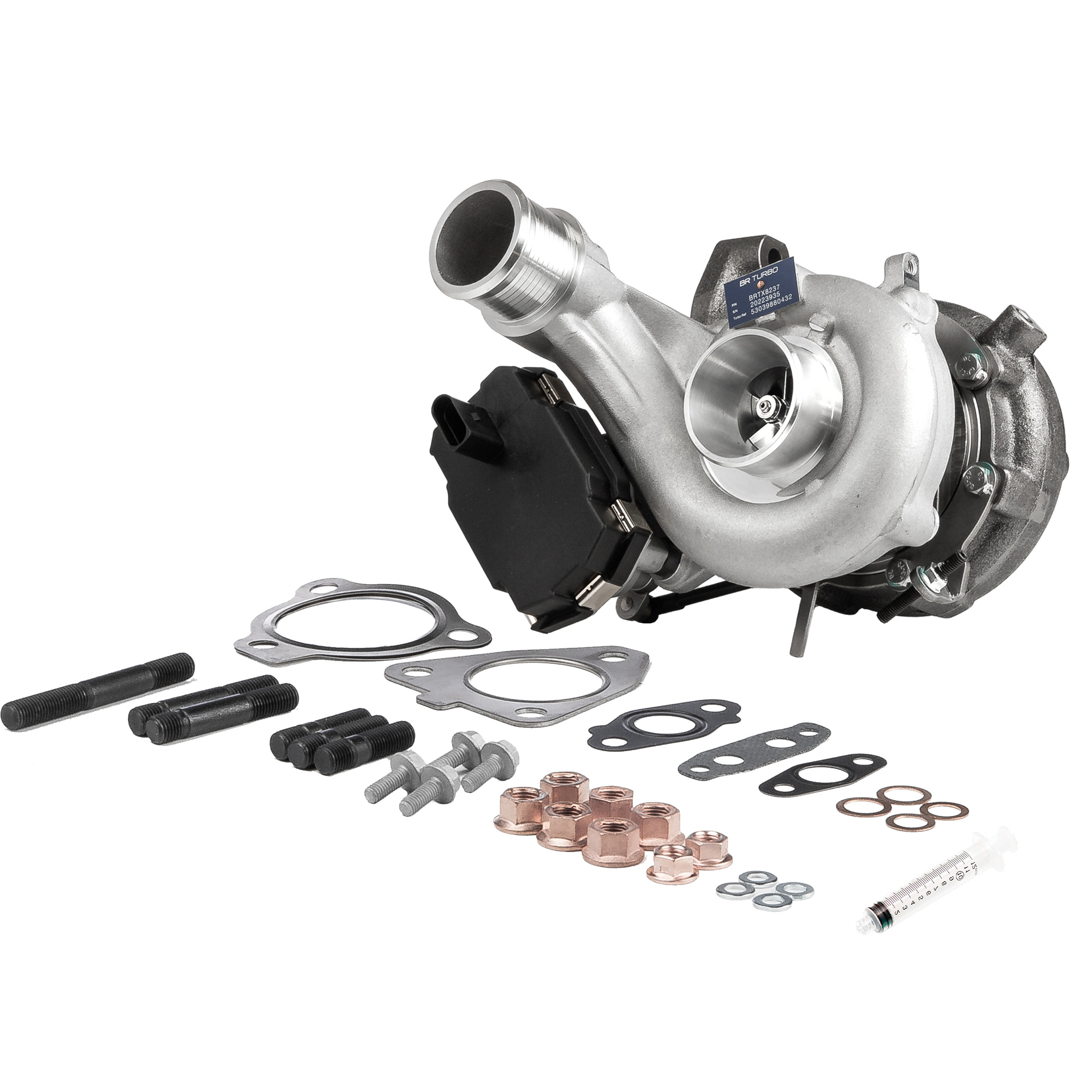 BR Turbo BRTX8237M: Turbolader NEW BR TURBO TURBOCHARGER WITH MOUNTING KIT mit Anbau-/Befestigungsmaterial