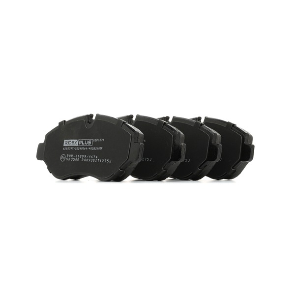 RIDEX PLUS 402B2100P: Remblokken Vooras, Zonder anti-kreukplaat