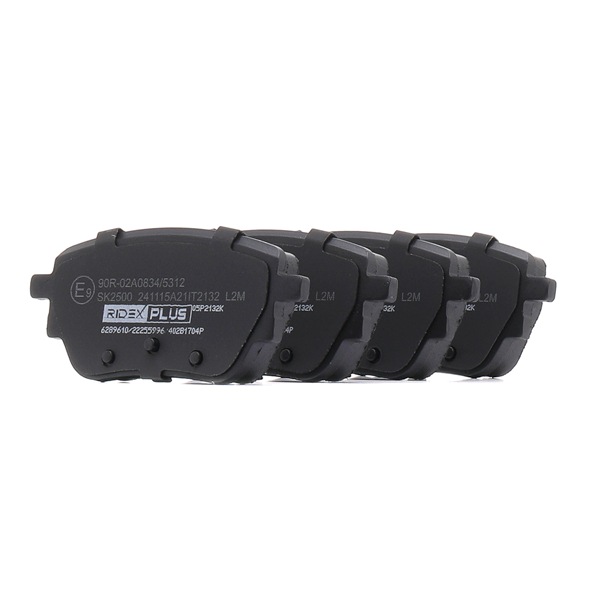 RIDEX PLUS 402B1704P: Juego de pastillas de freno con accesorios, con tornillos pinza freno