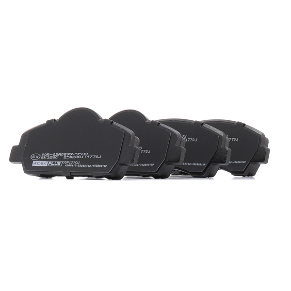 RIDEX PLUS 402B0810P: Juego de pastillas de freno Chapa antichirridos, con instrucciones de montaje, con tornillos