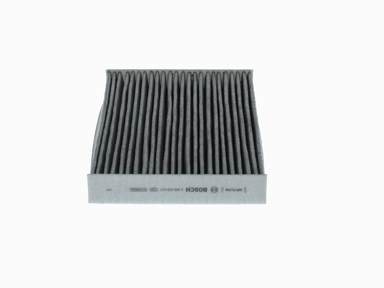 BOSCH 0 986 628 637: Filtrs, Salona telpas gaiss FILTRS+pro Aktivētās ogles filtrs, ar antibakteriālu efektu, Daļiņu atdalīšanas pakāpe >98 % ar 2,5 µm (smalkie putekļi), ar antialerģisku iedarbību, ar pretvīrusu iedarbību, ar fungicīdo efektu