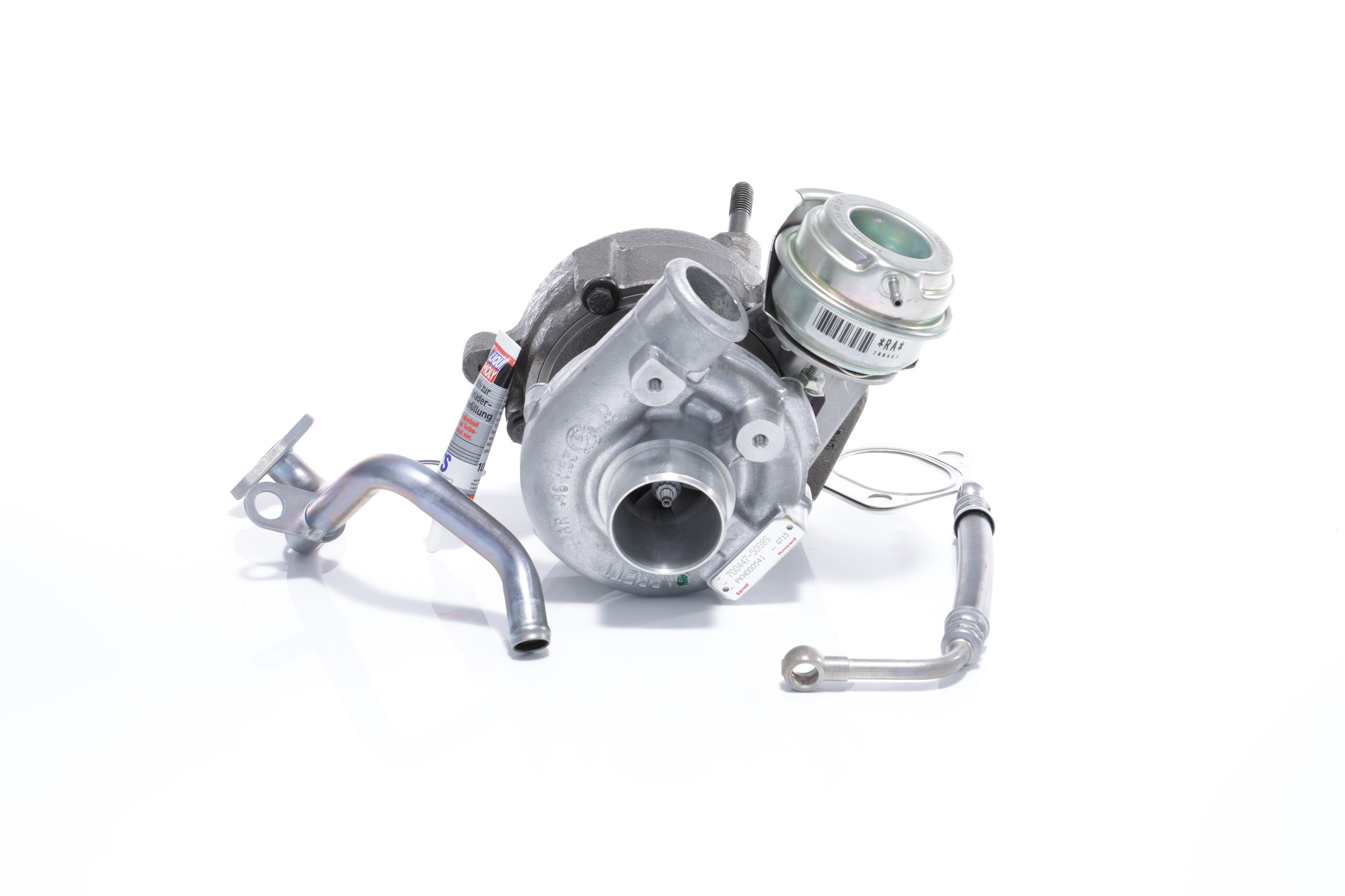 BTS TURBO T981039: Turbocharger met montage-/bevestigingsmateriaal, Met olietoevoerleiding, Met olieafvoerleiding, Met montagehandleiding TURBO SERVICE SET ORIGINAL