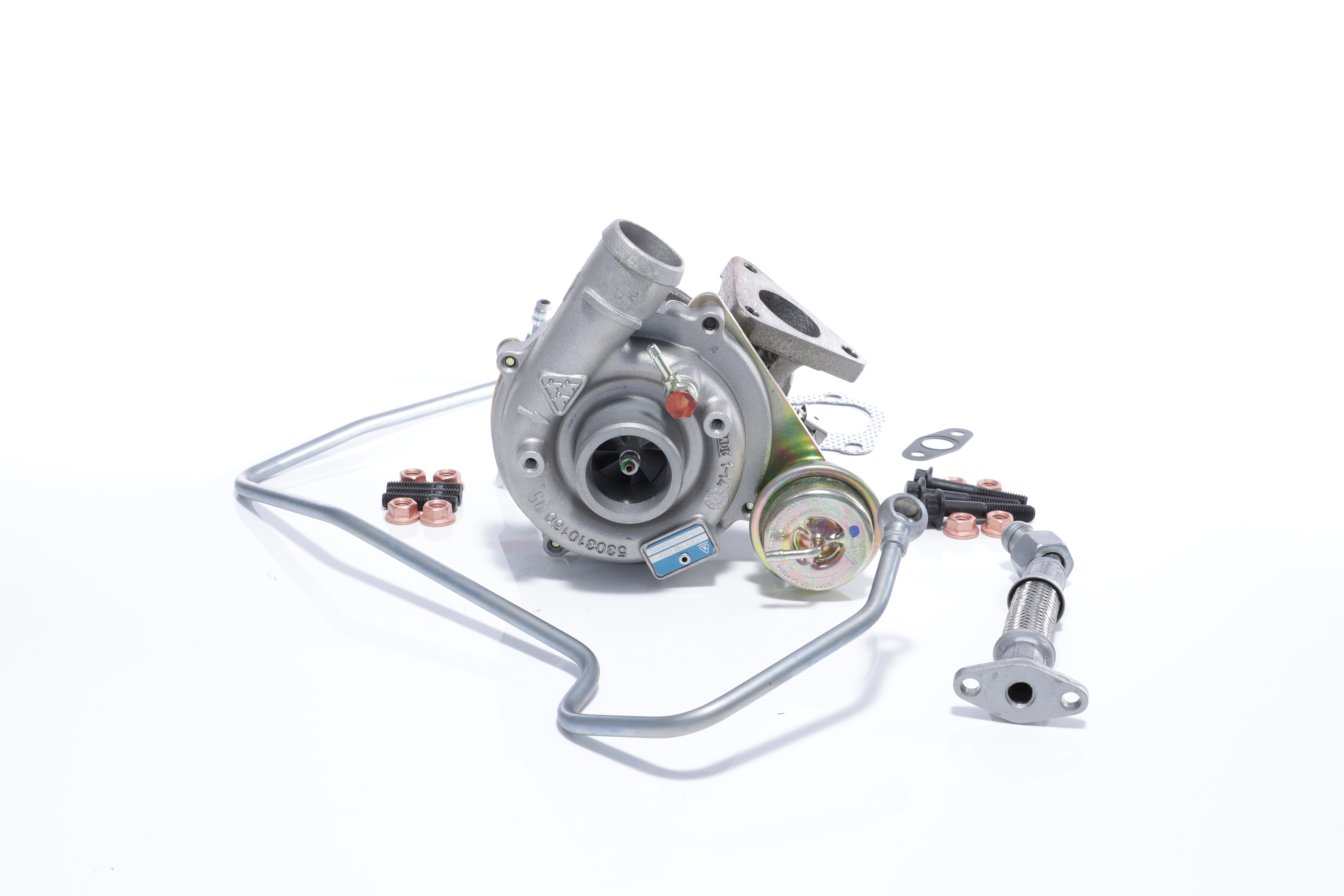 BTS TURBO T981050: Turbolader mit Anbau-/Befestigungsmaterial, mit Ölzulaufleitung, mit Ölablaufleitung TURBO SERVICE SET ORIGINAL