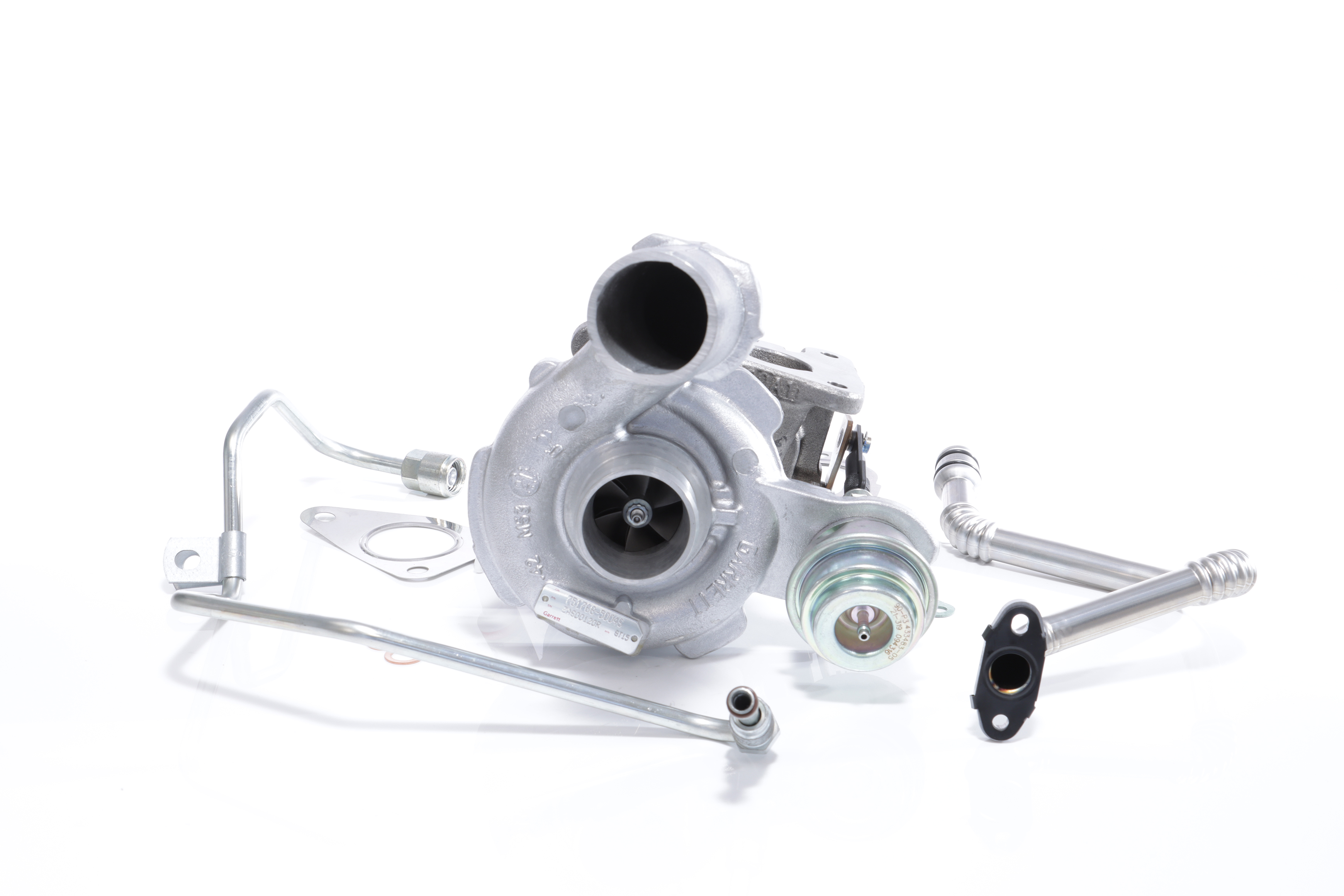 BTS TURBO TURBO SERVICE SET ORIGINAL T981066 Turbolader mit Anbau-/Befestigungsmaterial, mit Ölzulaufleitung, mit Ölablaufleitung, mit Montageanleitung