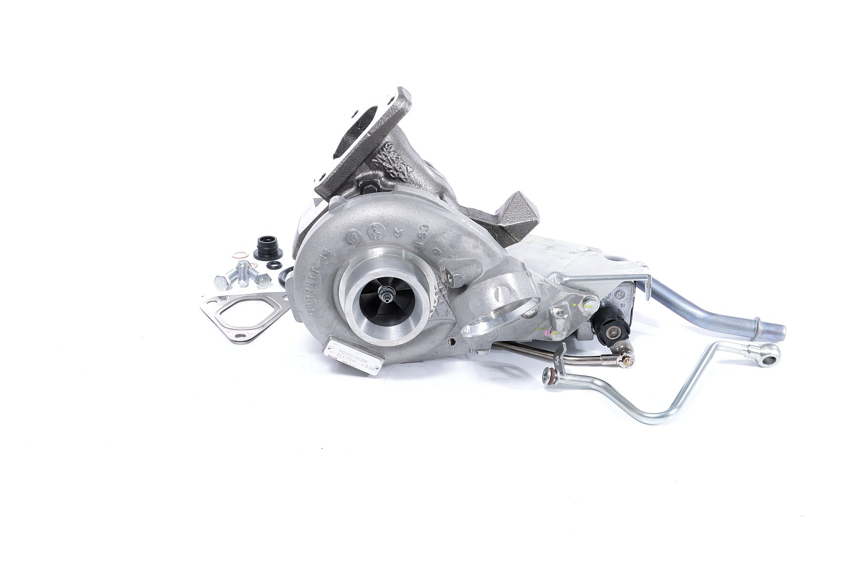BTS TURBO T981100: Turbosuflantă cu material de atașare/fixare, cu conducta alimentare ulei, cu conducta scurgere ulei, cu instructiuni montaj TURBO SERVICE SET ORIGINAL
