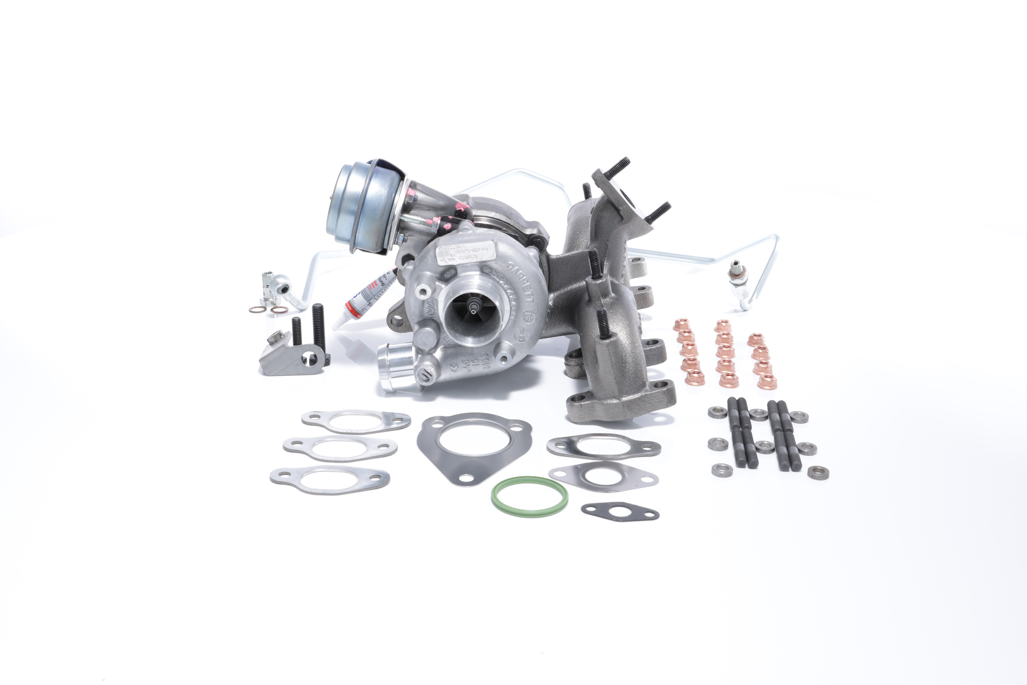 BTS TURBO T981129: Turbolader mit Anbau-/Befestigungsmaterial, mit Ölzulaufleitung, mit Ölablaufleitung TURBO SERVICE SET ORIGINAL