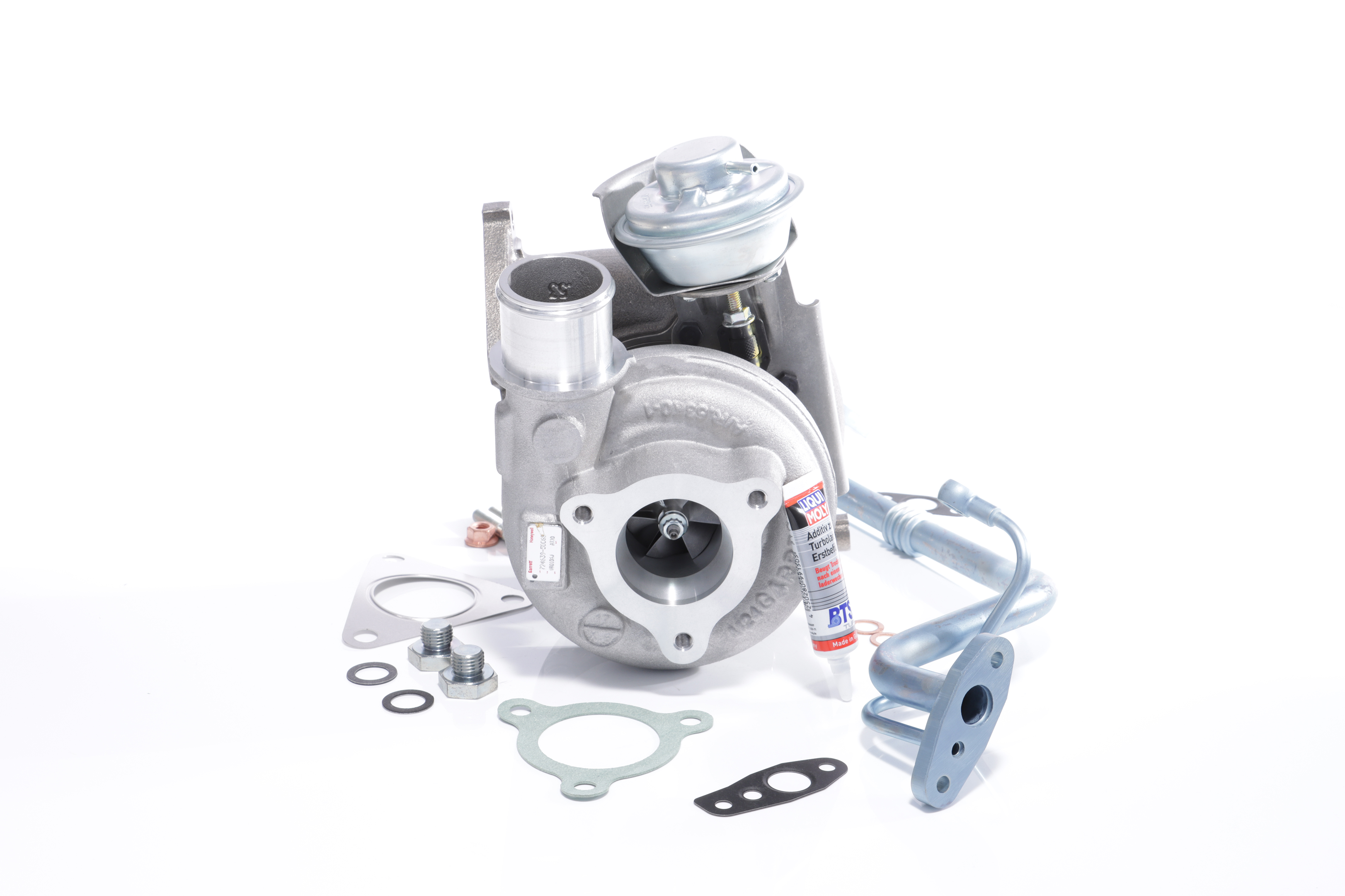 BTS TURBO T981174: Turbolader mit Ölzulaufleitung, mit Ölablaufleitung, mit Anbau-/Befestigungsmaterial TURBO SERVICE SET ORIGINAL