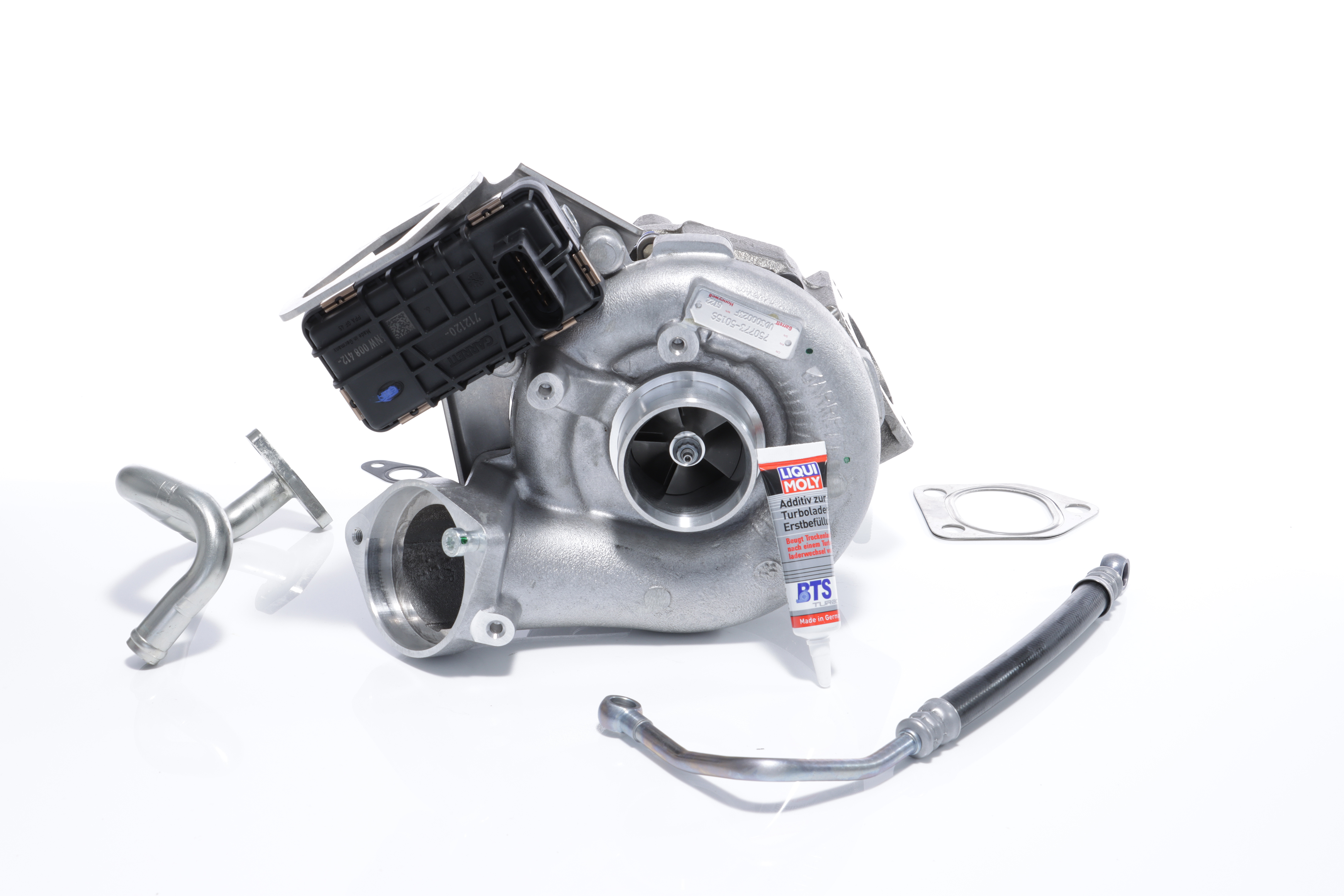 BTS TURBO T981193: Turbolader mit Ölzulaufleitung, mit Ölablaufleitung, mit Anbau-/Befestigungsmaterial TURBO SERVICE SET ORIGINAL