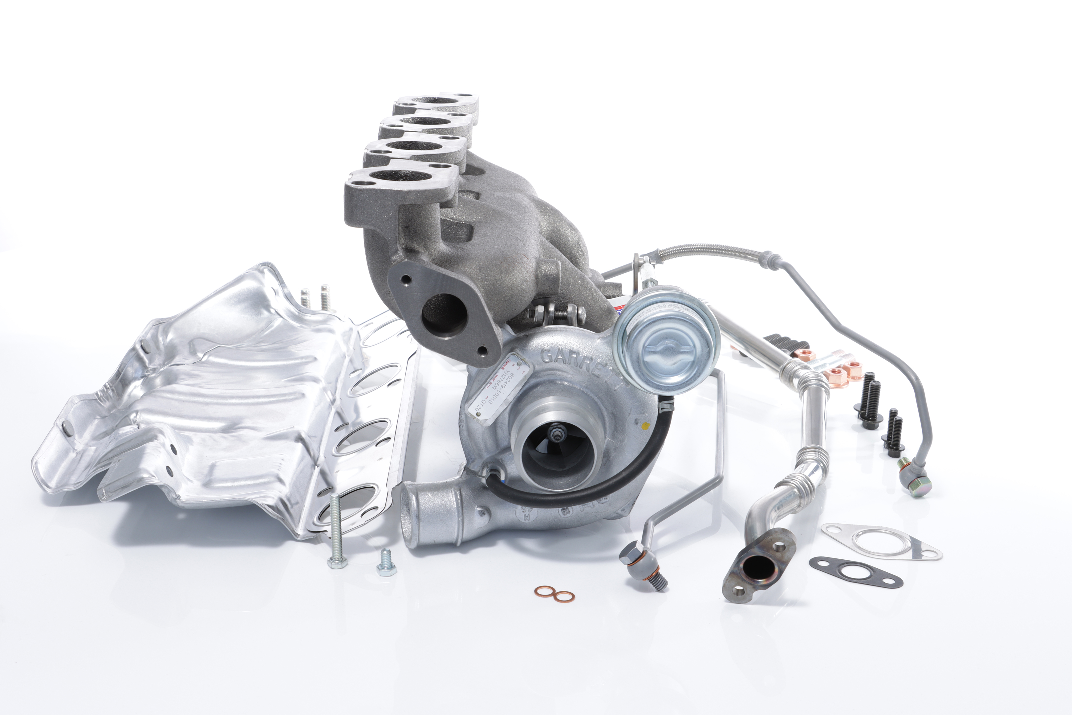 BTS TURBO T981202: Turbó olajhozzávezető vezetékkel, olajlefolyó vezetékkel, rászerelő/rögzítő anyaggal TURBO SERVICE SET ORIGINAL