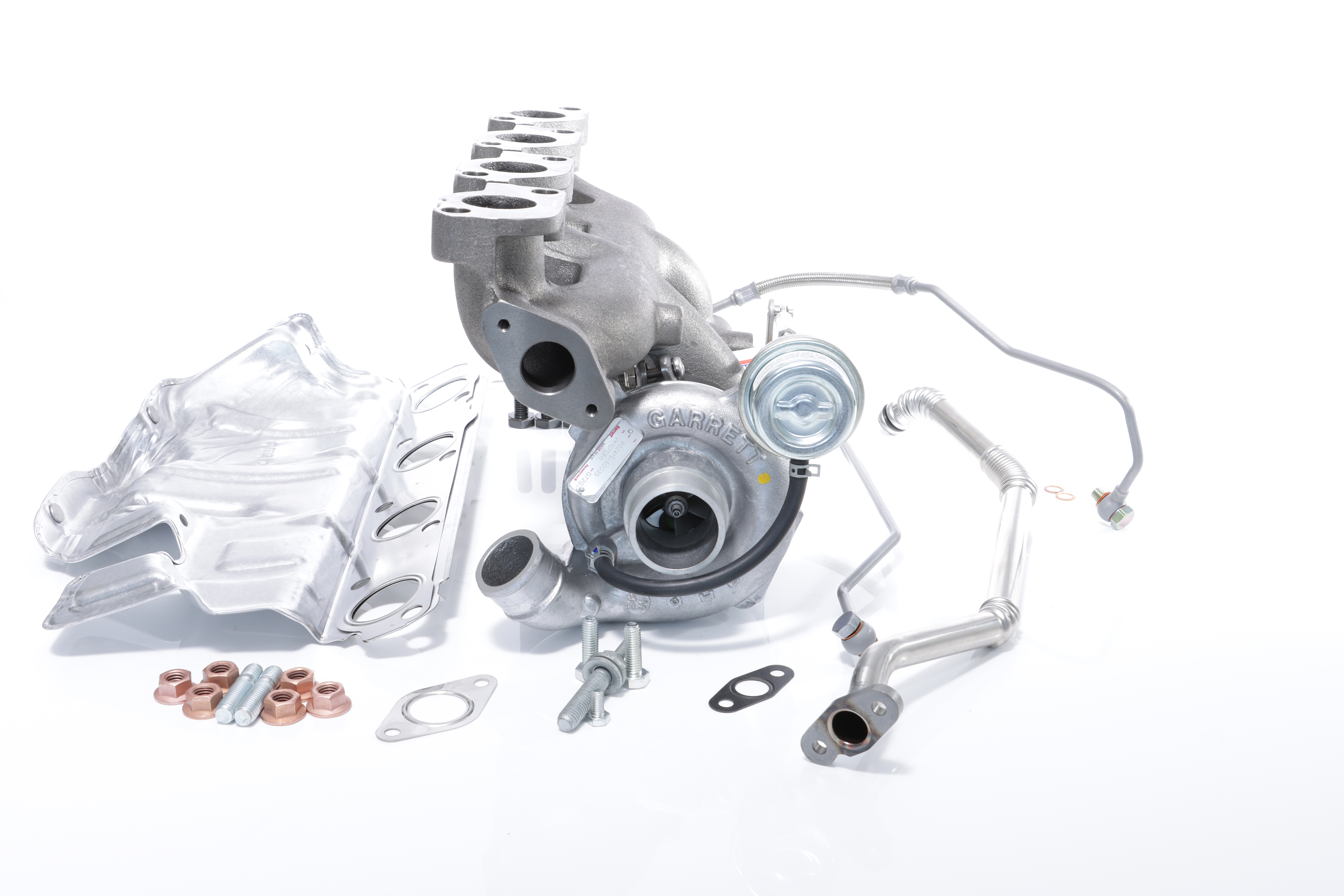 BTS TURBO T981205: Turbolader mit Ölzulaufleitung, mit Ölablaufleitung, mit Anbau-/Befestigungsmaterial TURBO SERVICE SET ORIGINAL