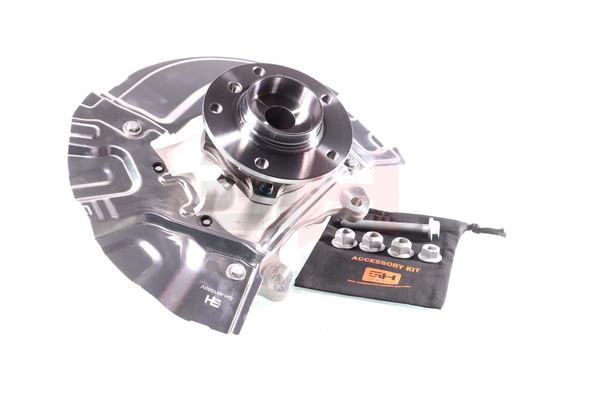 GH GH-281560V: Mangueta de suspensión Mangueta de dirección completa Eje delantero, izquierda, con buje de rueda, con cojinete rueda, con tapa contra salpicaduras, con tornillos