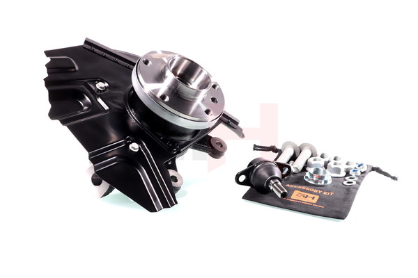 GH GH-281595V: Achsschenkel, Radaufhängung Achsschenkel Radlagergehäuse Komplett Vorderachse links, mit Radnabe, mit Radlager, mit Spritzschutzkappe, mit Schrauben