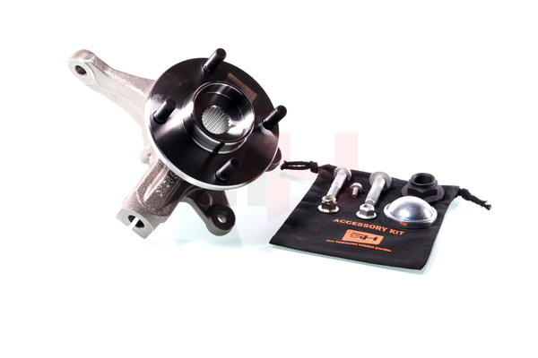 GH GH-282532H: Mangueta de suspensión Mangueta de dirección completa Eje delantero, derecha, con buje de rueda, con cojinete rueda, con tapa contra salpicaduras, con tornillos