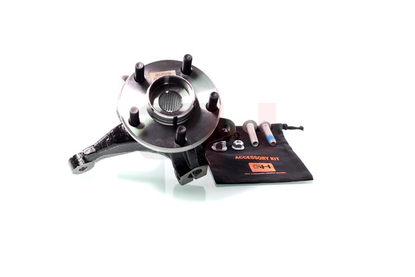 GH GH-282566H: Articulatie directie, suspensie roata Butuc direcție complet Axa fata dreapta, cu butuc roata, cu rulment roata, cu capac de protectie la stropire, cu suruburi