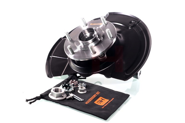 GH GH-283017V: Mangueta de suspensión Mangueta de dirección completa Eje delantero, izquierda, con buje de rueda, con cojinete rueda, con tapa contra salpicaduras, con tornillos