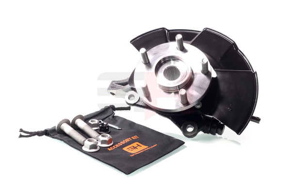 GH GH-283480V: Mangueta de suspensión Mangueta de dirección completa Eje delantero, izquierda, con buje de rueda, con cojinete rueda, con tapa contra salpicaduras, con tornillos