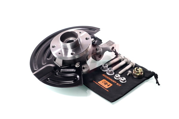 GH GH-283988AH: Mangueta de suspensión Mangueta de dirección completa Eje delantero, derecha, con buje de rueda, con cojinete rueda, con tapa contra salpicaduras, con tornillos