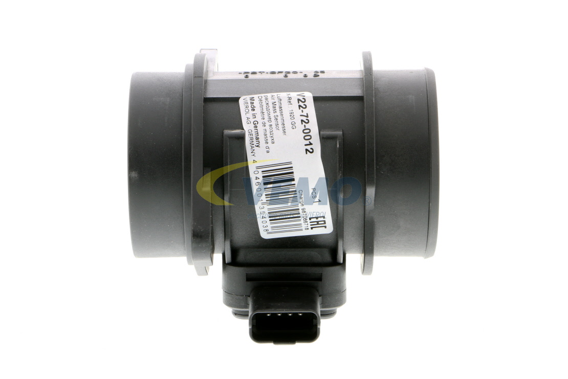 VEMO V22-72-0012: Luftmassenmesser (LMM) Q+, original equipment manufacturer quality MADE IN GERMANY