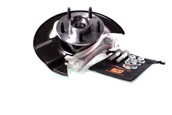 GH GH-285054H: Mangueta de suspensión Mangueta de dirección completa Eje delantero, derecha, con buje de rueda, con cojinete rueda, con tapa contra salpicaduras, con tornillos