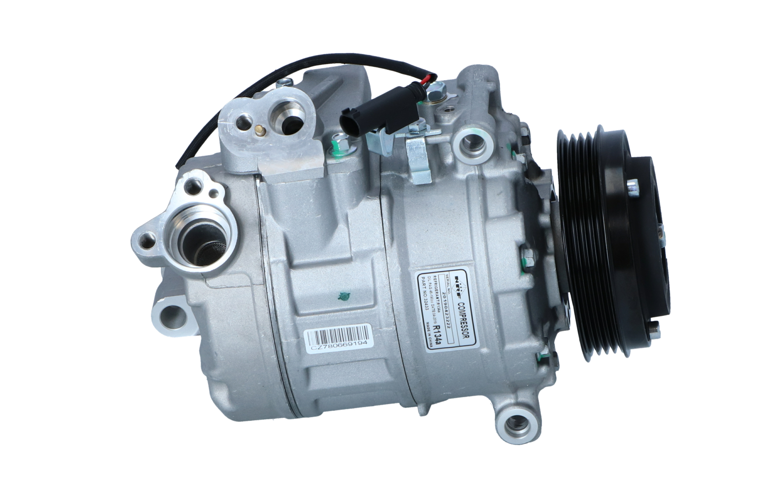 NRF 32433: Aircopomp Met PAG compressorolie, Met afdichtring EASY FIT