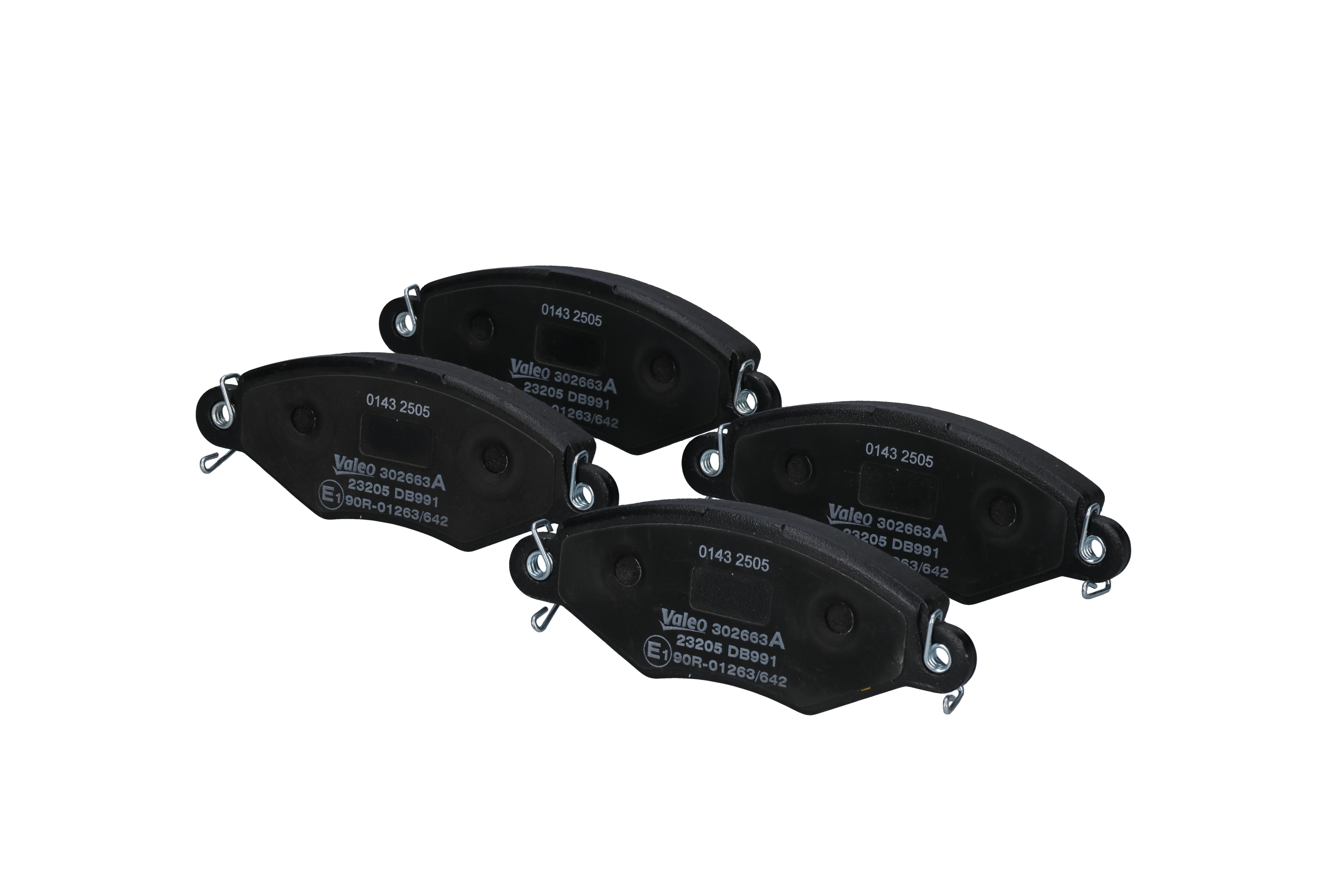 VALEO 302663A: Bremseklodser EXPERT foraksel, uden skruer, med anti-knirke-plade