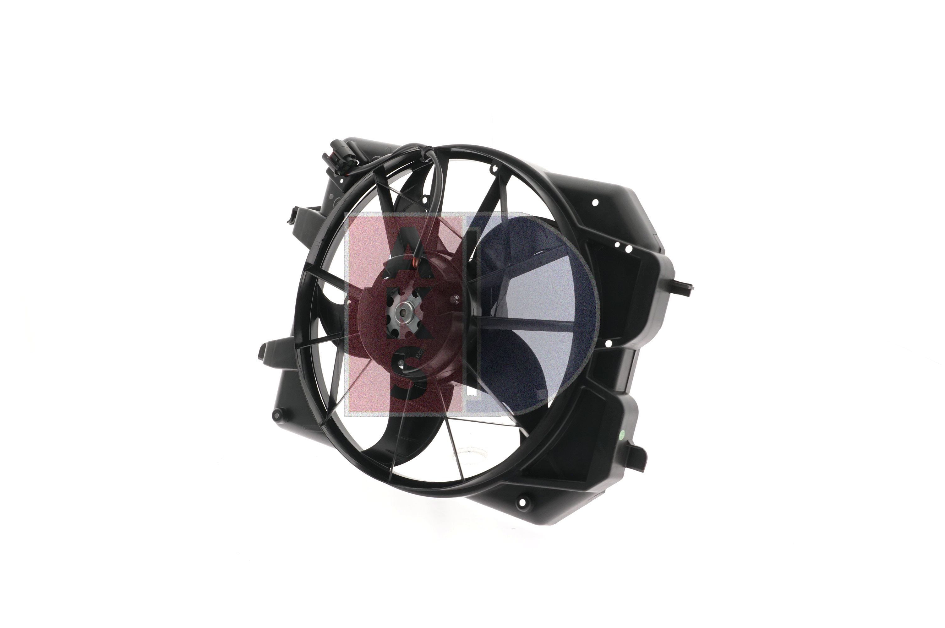 AKS DASIS 098300N: Ventilator, radiator 375mm, cu rama aerisire radiator