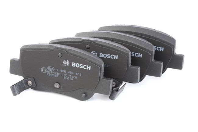BOSCH 0 986 494 403: Juego de pastillas de freno Chapa antichirridos, con instrucciones de montaje